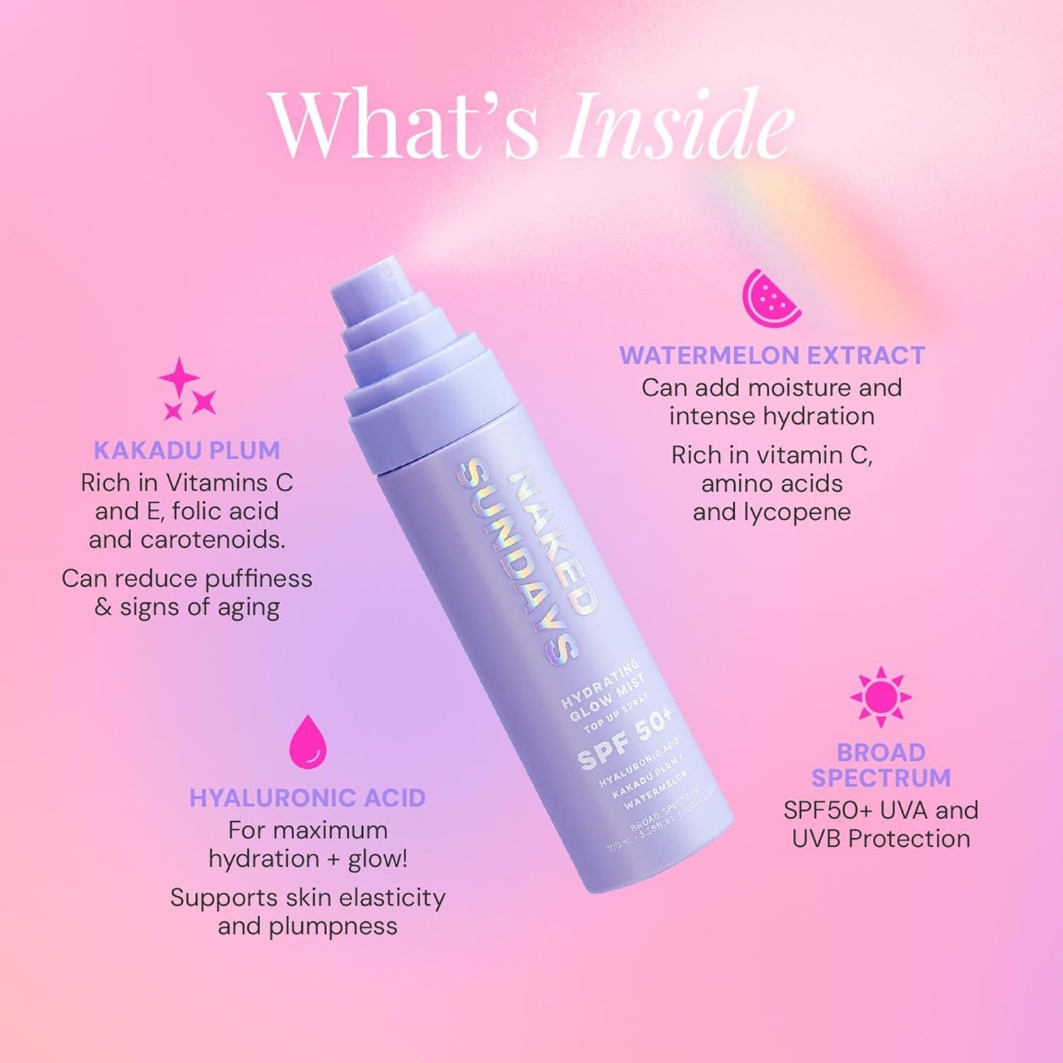 Bruma Hidratante SPF 50 Naked Sundays 75ml - Protector Solar