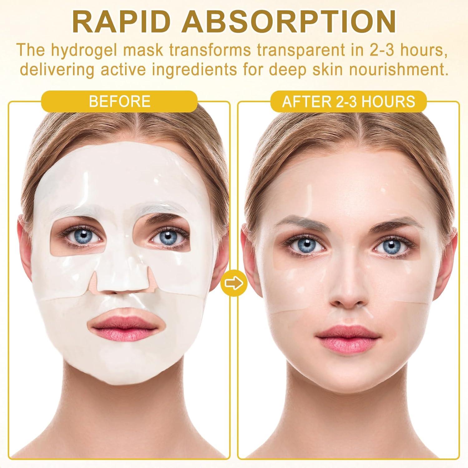 Mascarilla Hidratante de Hidrogel Mucina de Caracol 4ea