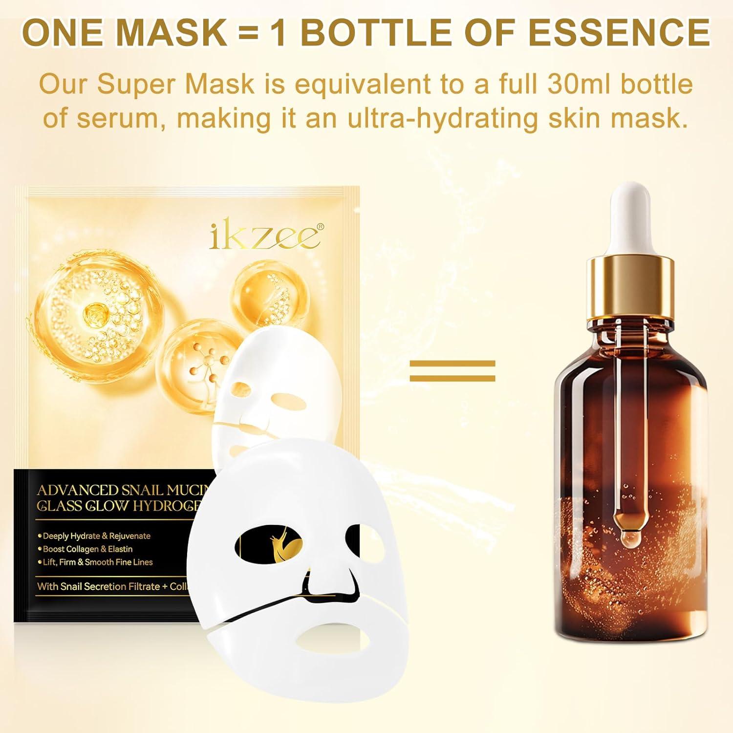 Mascarilla Hidratante de Hidrogel Mucina de Caracol 4ea