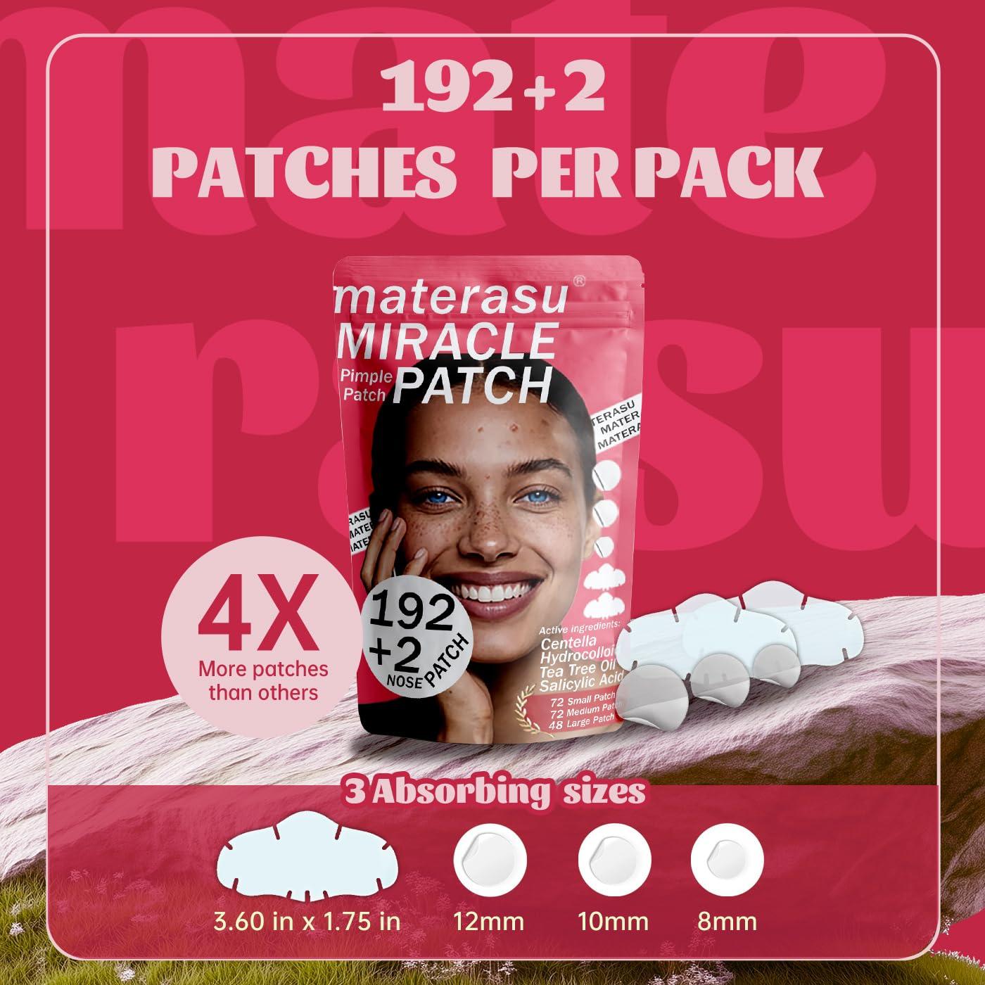 194 Parches Hidrocoloides para Acné Materasu - 192+2 Parches