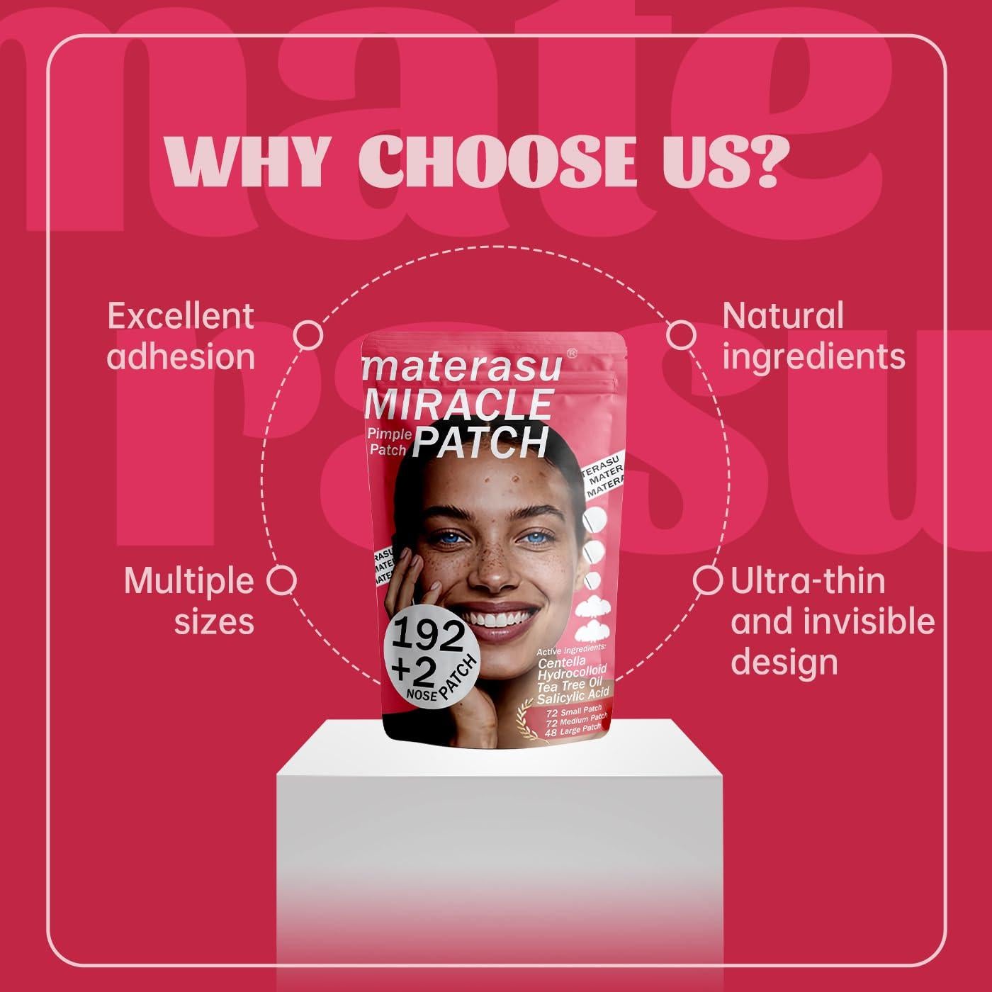 194 Parches Hidrocoloides para Acné Materasu - 192+2 Parches
