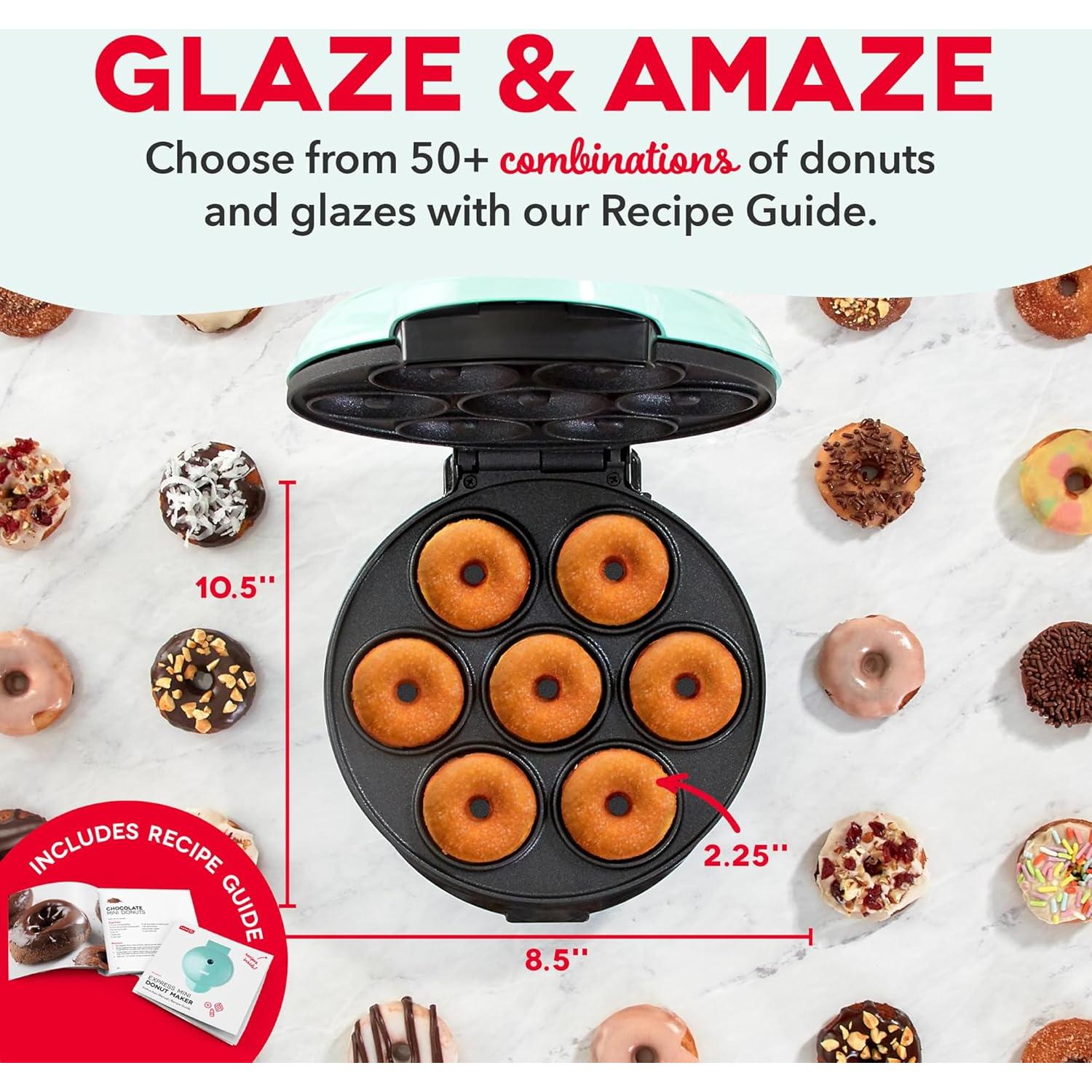 Fabricante de Donuts Dash DDM007GBAQ04 - Hace 7 Mini Donuts