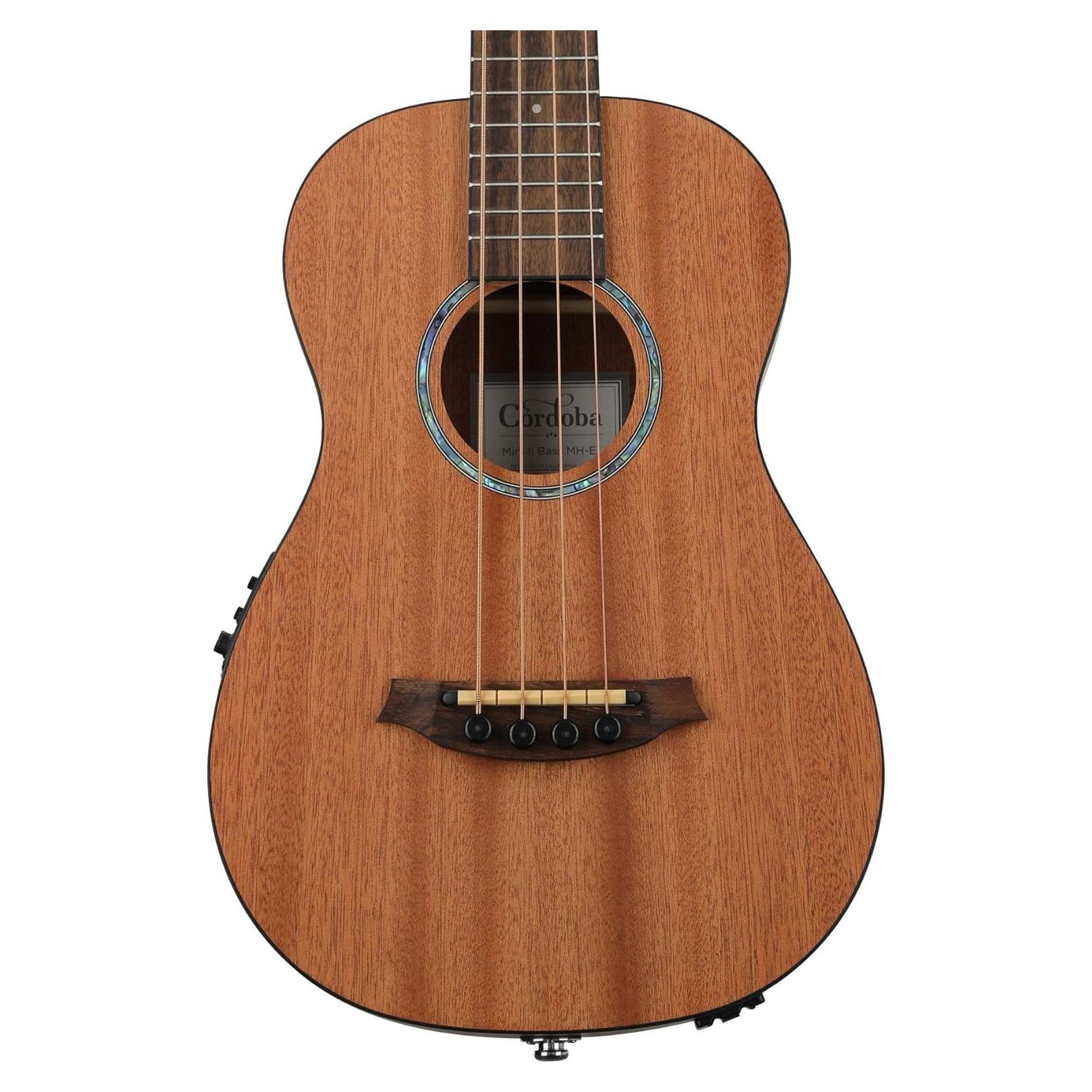 Guitarra Bajo Acústica-Eléctrica Cordoba Mini II Bass MHE Caoba