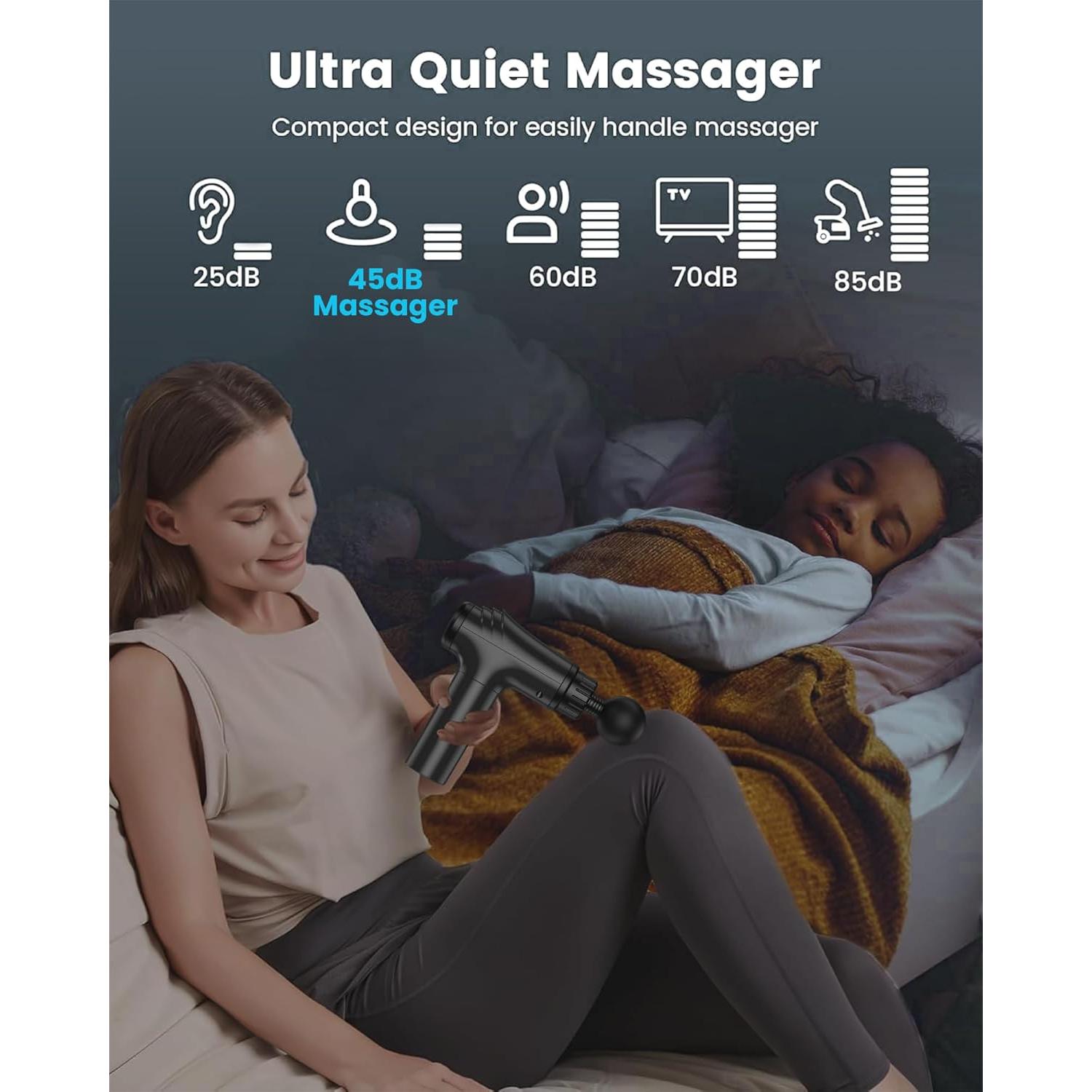 Pistola de Masaje AYURA MG7 Tejido Profundo 30 Velocidades