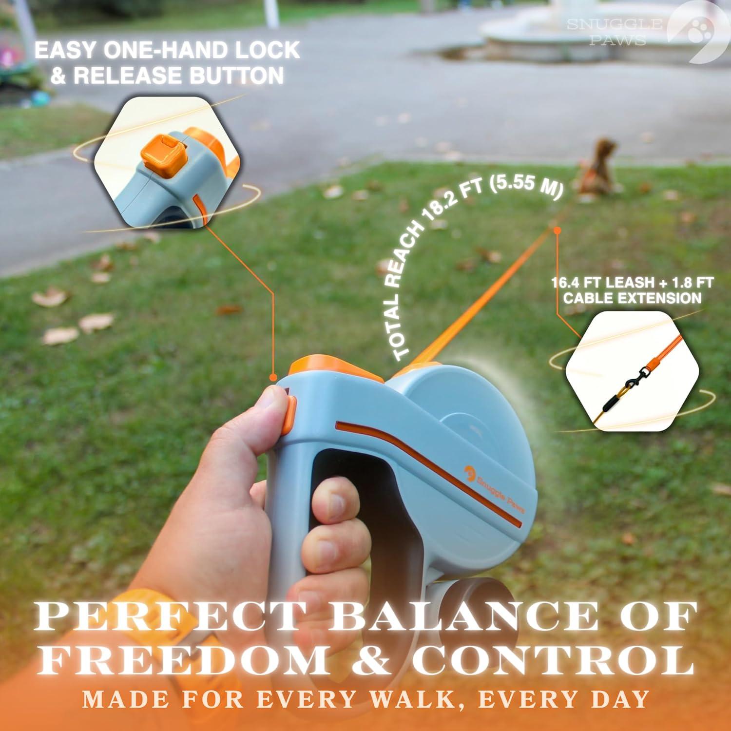 Correa Retráctil para Perros Snuggle Paws 4.88m Resistente