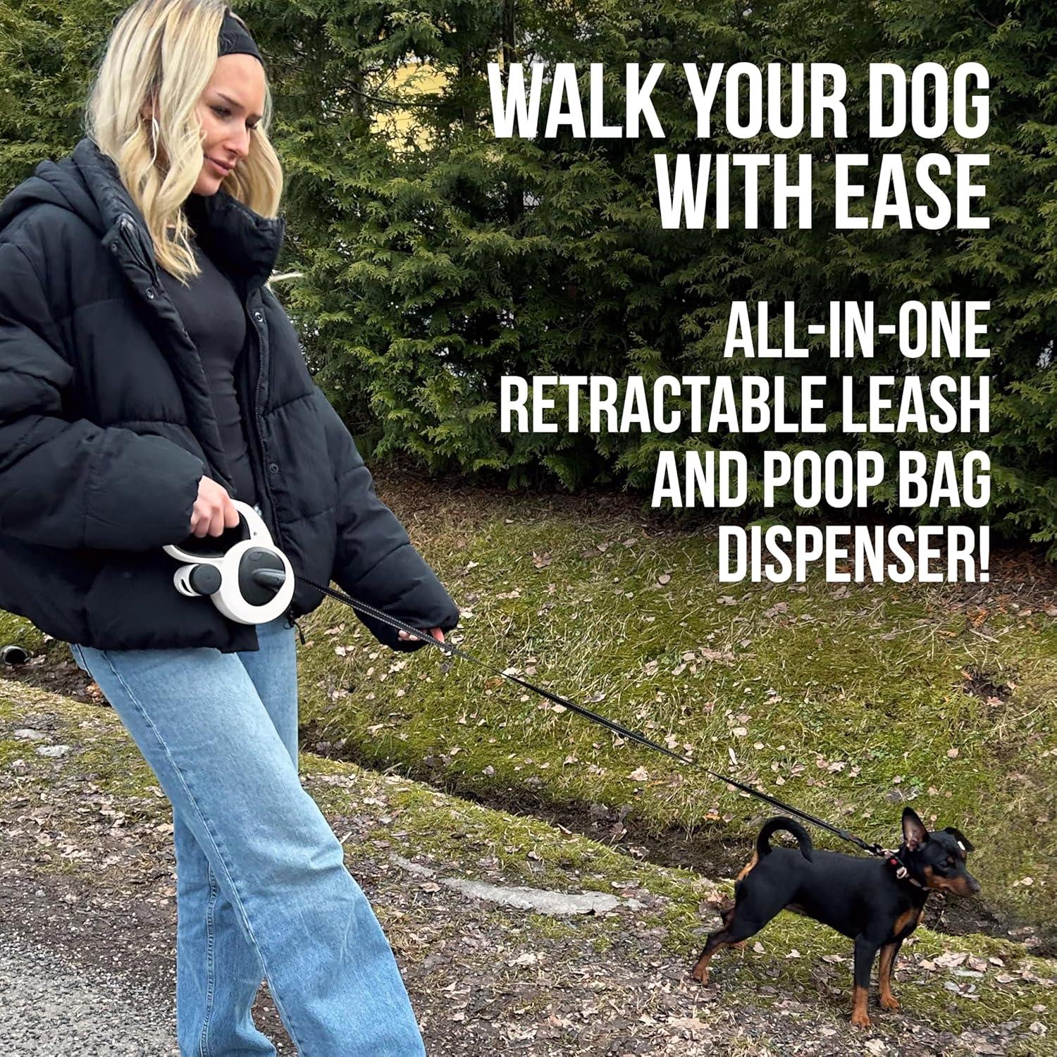 Correa Retráctil para Perros Avanto 4.88m con Linterna LED