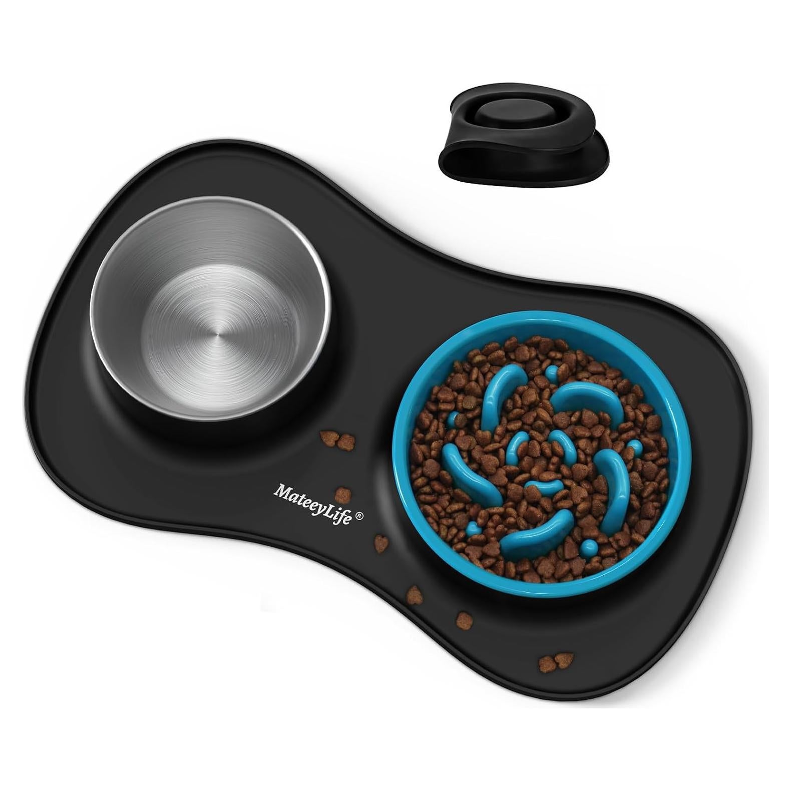 Juego de Platos para Perros MateeyLife 3 en 1 Antideslizante