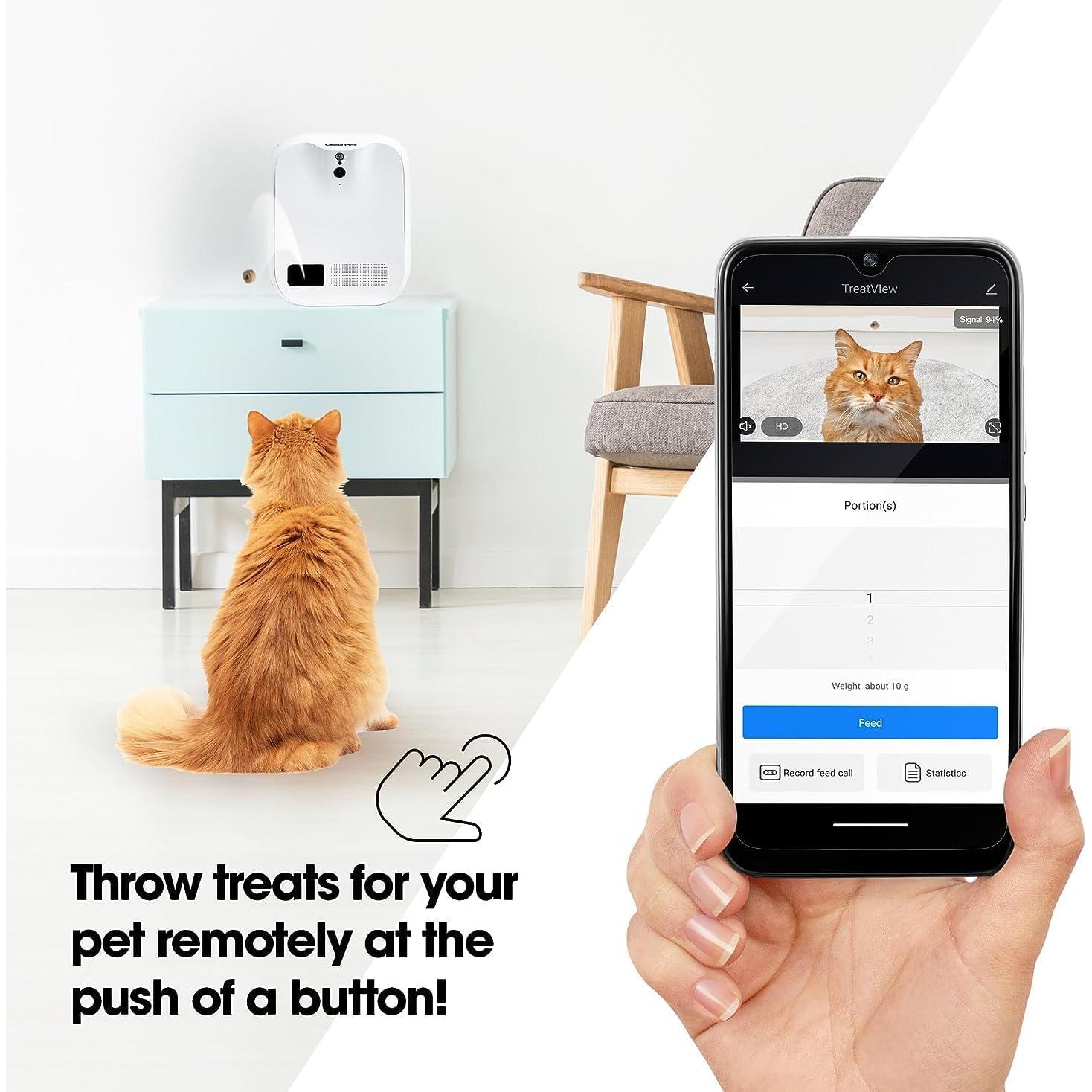 Cámara de Seguridad para Mascotas Closer Pets TreatView con App