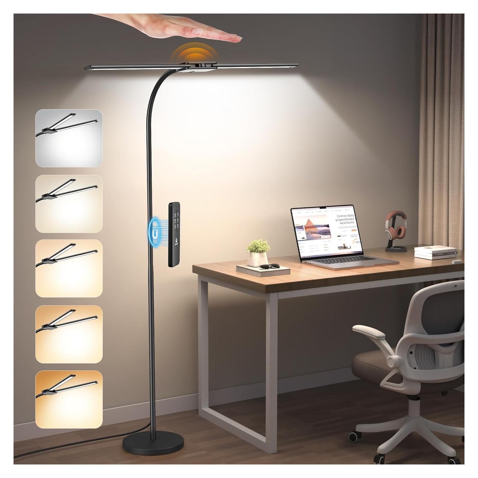 Lámpara de Pie LED Syrinx LFL020 14W Control Remoto y Gestos