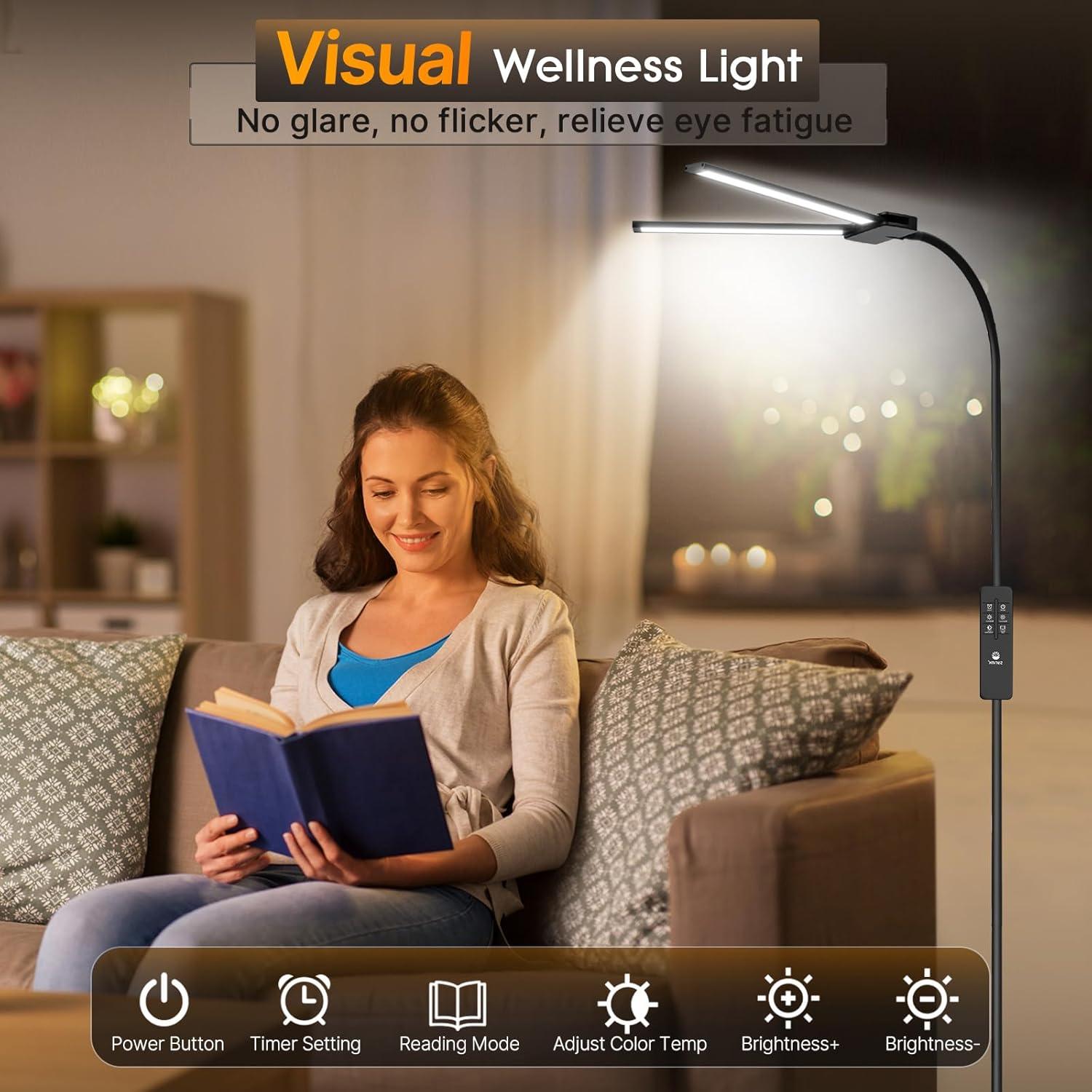 Lámpara de Pie LED Syrinx LFL020 14W Control Remoto y Gestos