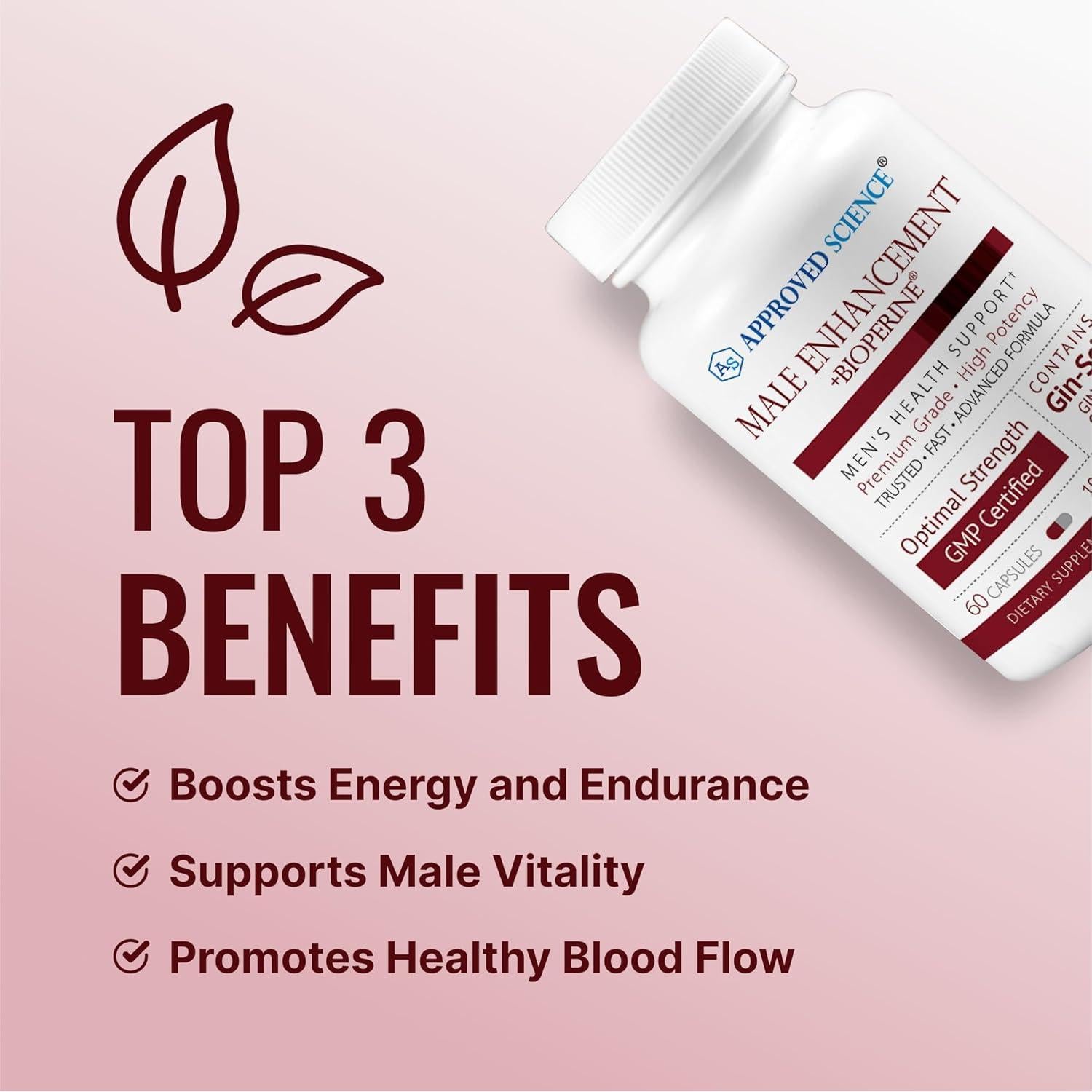 Suplemento Mejora Masculina Aprobado Ciencia 60 Cápsulas Veganas