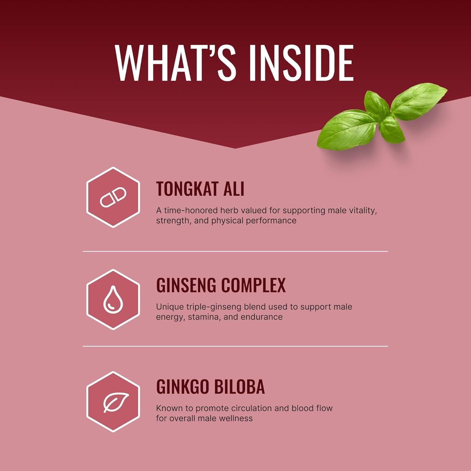 Suplemento Mejora Masculina Aprobado Ciencia 60 Cápsulas Veganas