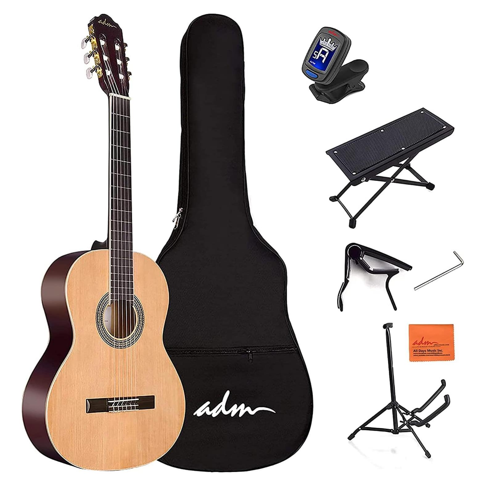 Guitarra Clásica ADM 39" Nylon con Accesorios y Lecciones