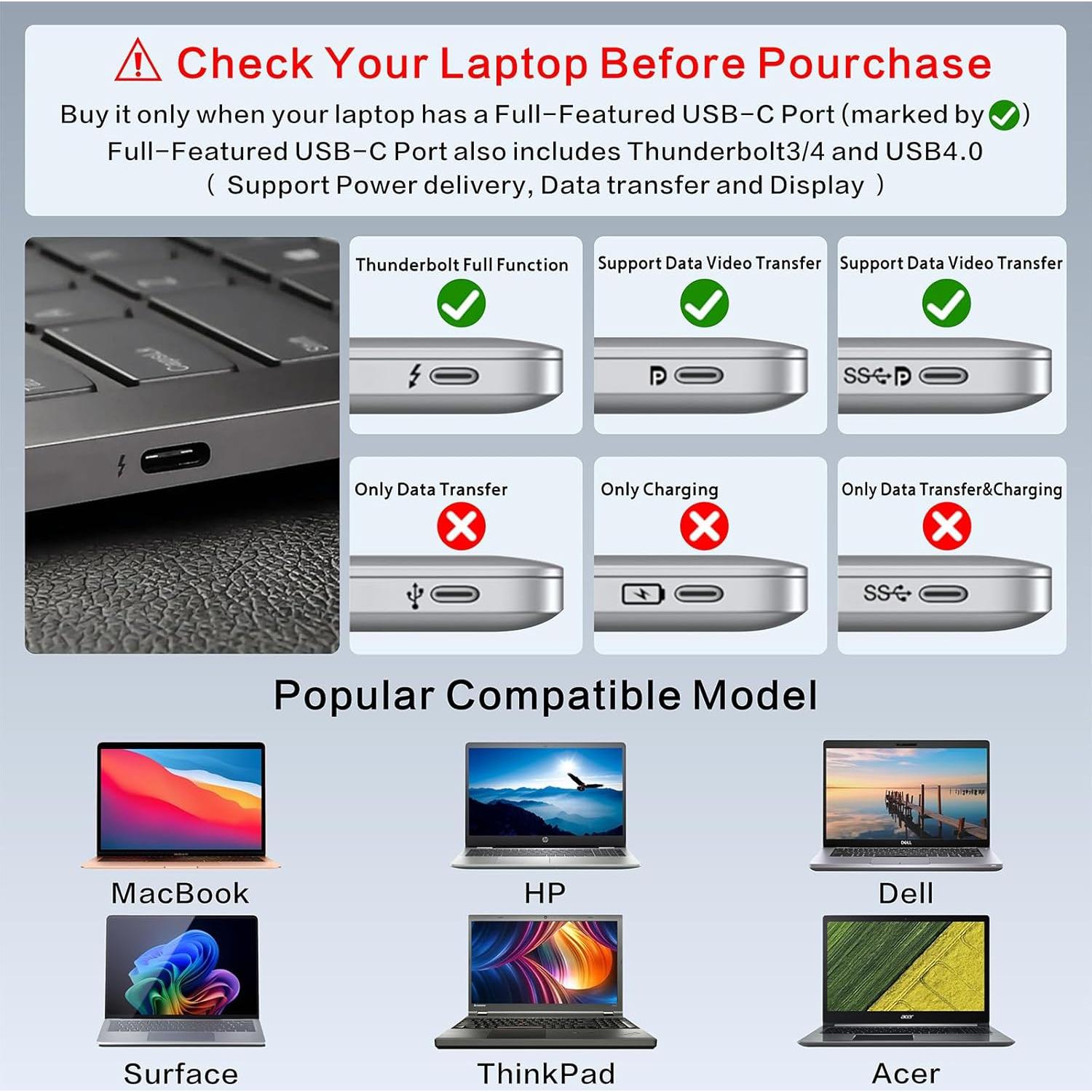 Soporte de Laptop Ajustable Hanchen 11-en-1 USB-C 4K HDMI