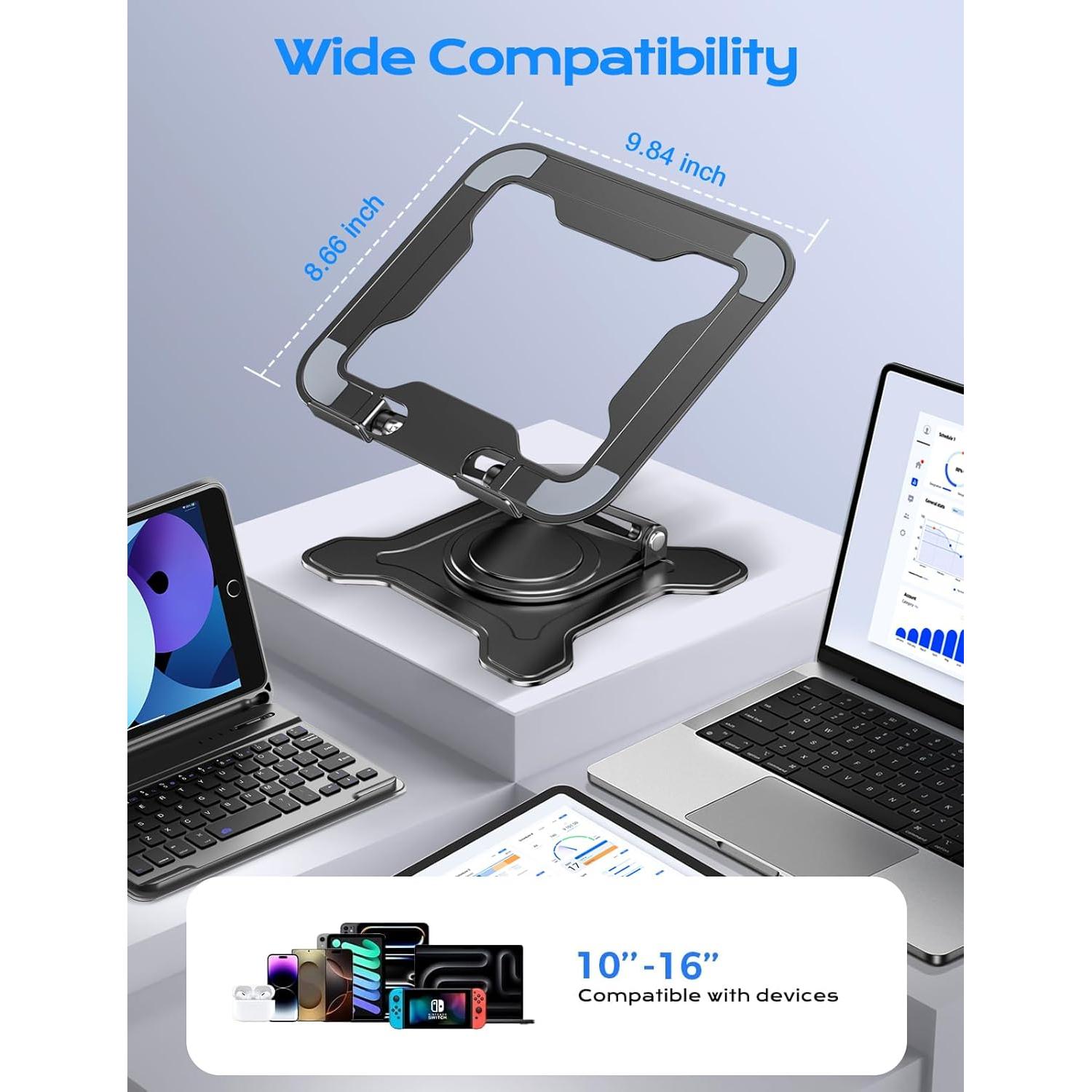 Soporte Ajustable para Laptop JCZT NH02Pro Negro 10-16"