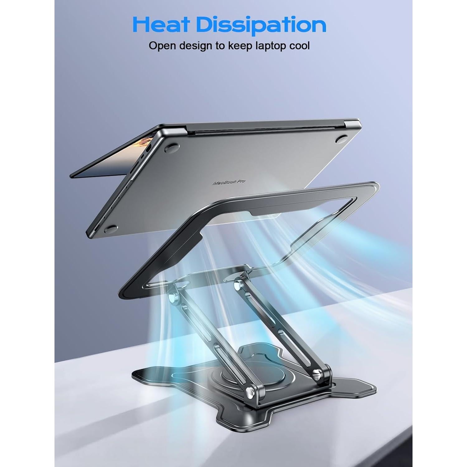 Soporte Ajustable para Laptop JCZT NH02Pro Negro 10-16"