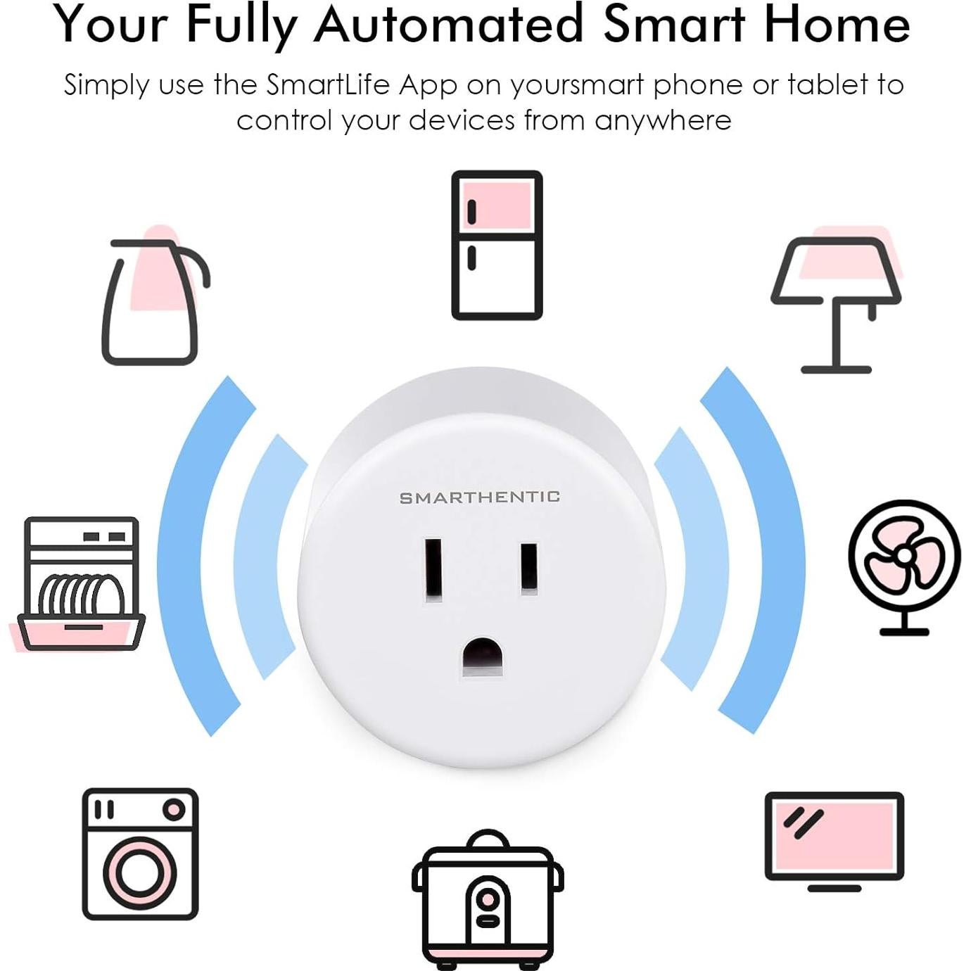 Enchufe Inteligente Smarthentic WiFi 10A Control Remoto