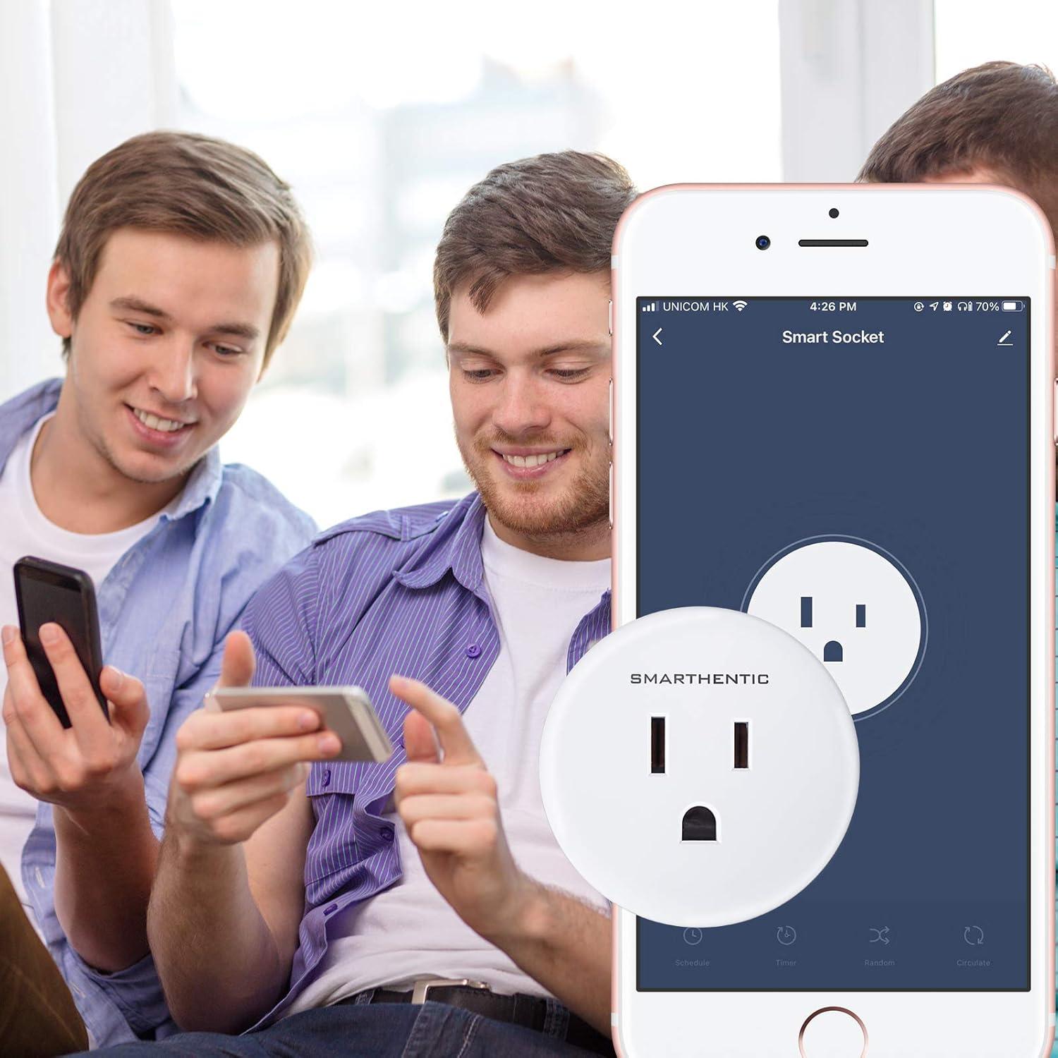 Enchufe Inteligente Smarthentic WiFi 10A Control Remoto