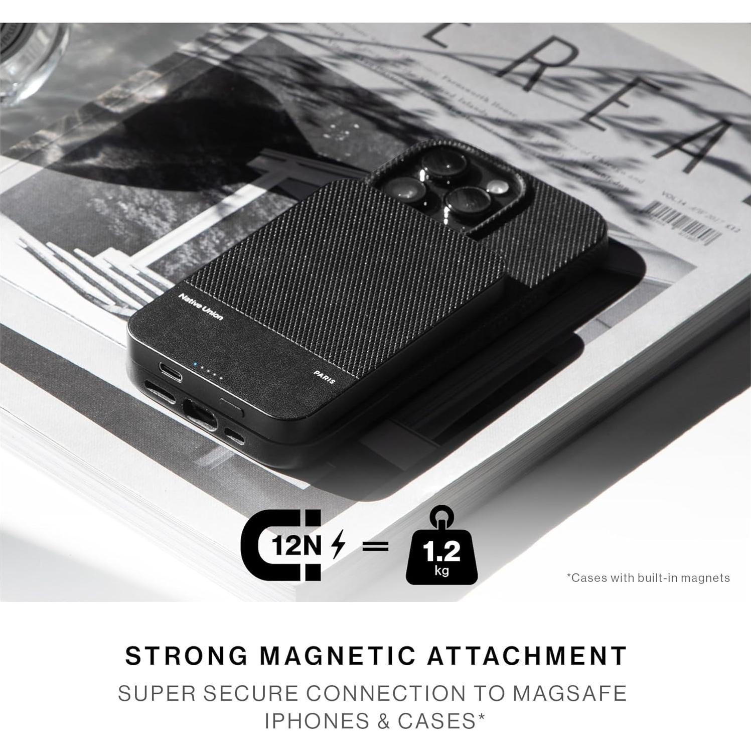 Banco de Poder Native Union (Re)Classic 5000mAh Qi2 MagSafe Verde