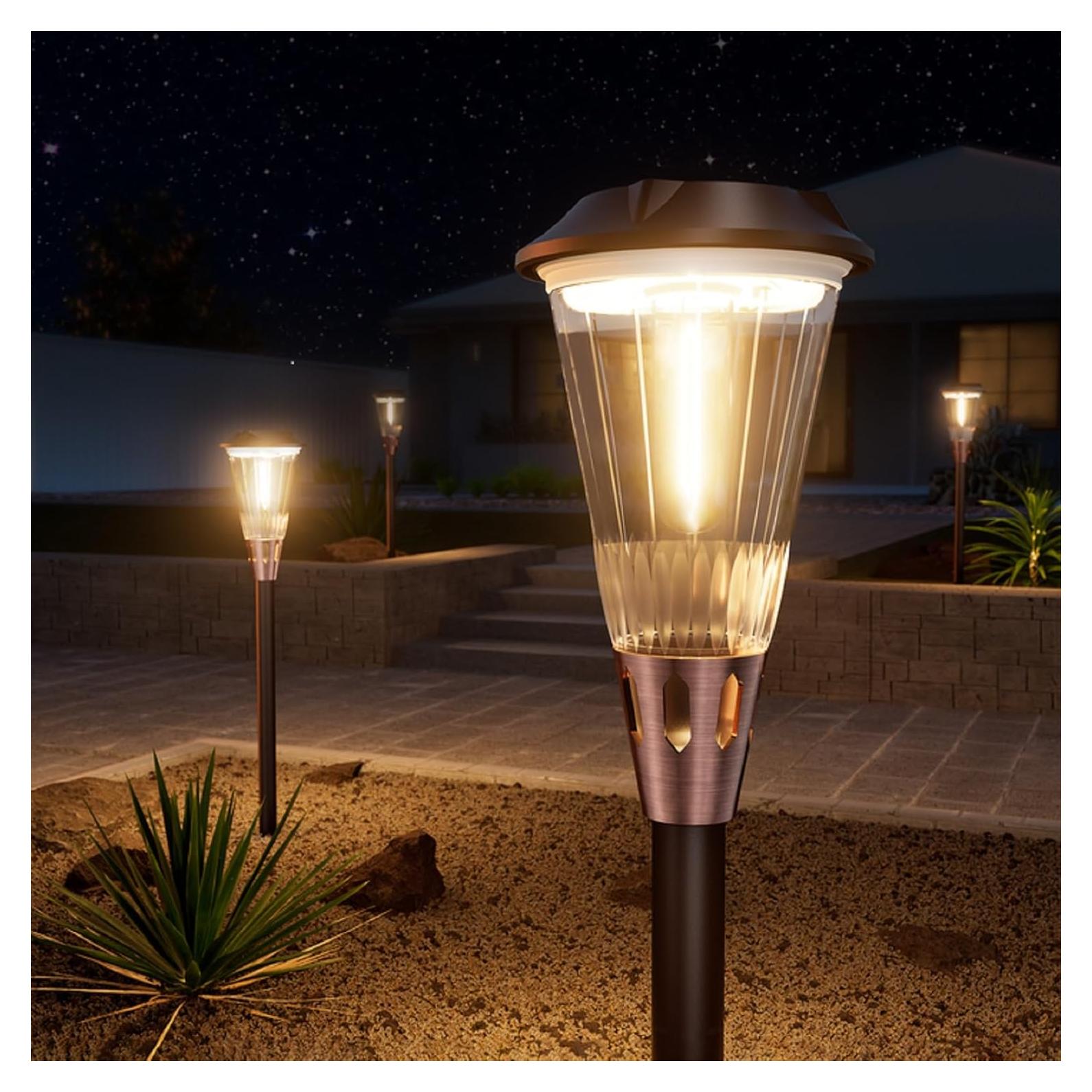 Luces de Camino Solares BITPOTT 8 Pzas Cálidas y Frías IP65