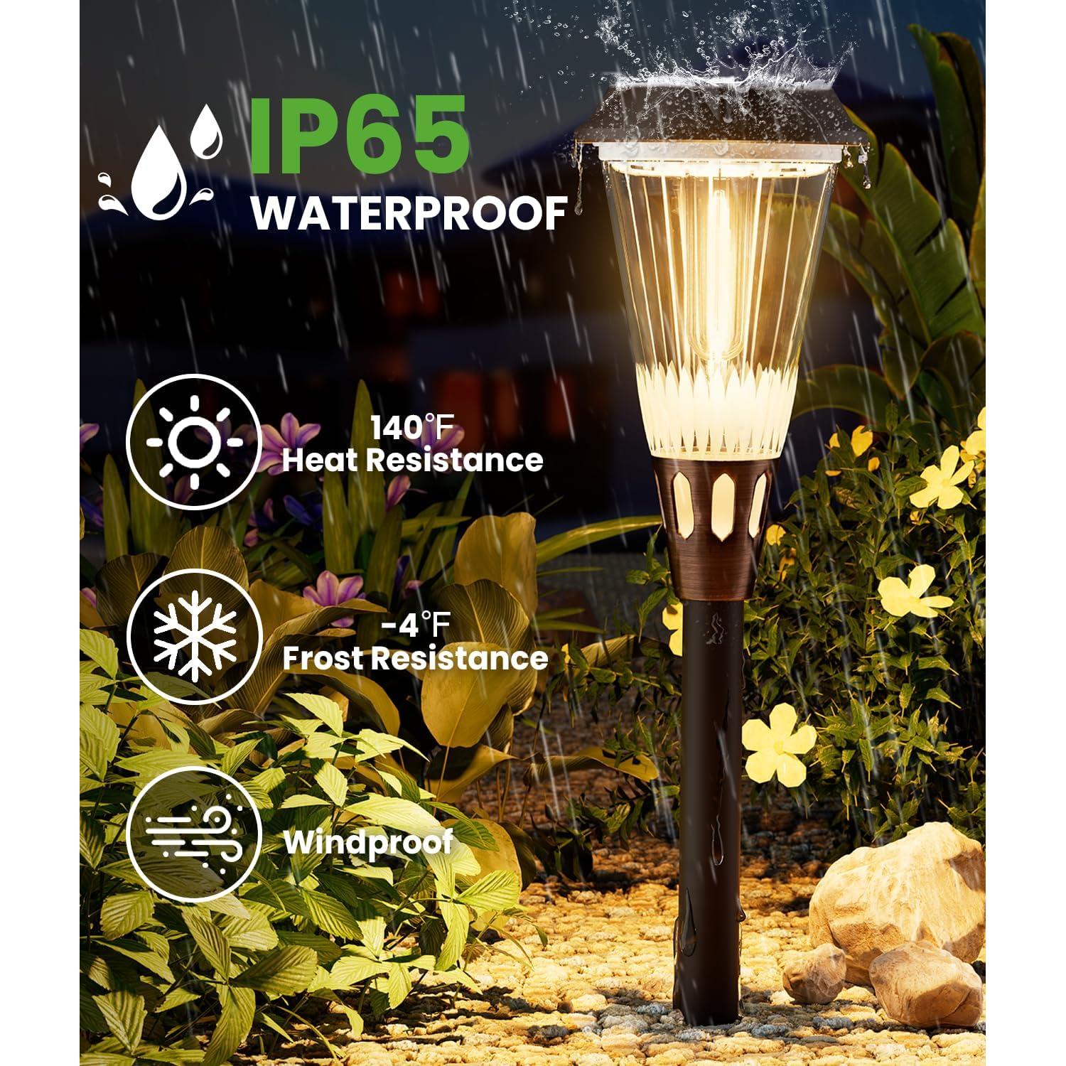 Luces de Camino Solares BITPOTT 8 Pzas Cálidas y Frías IP65