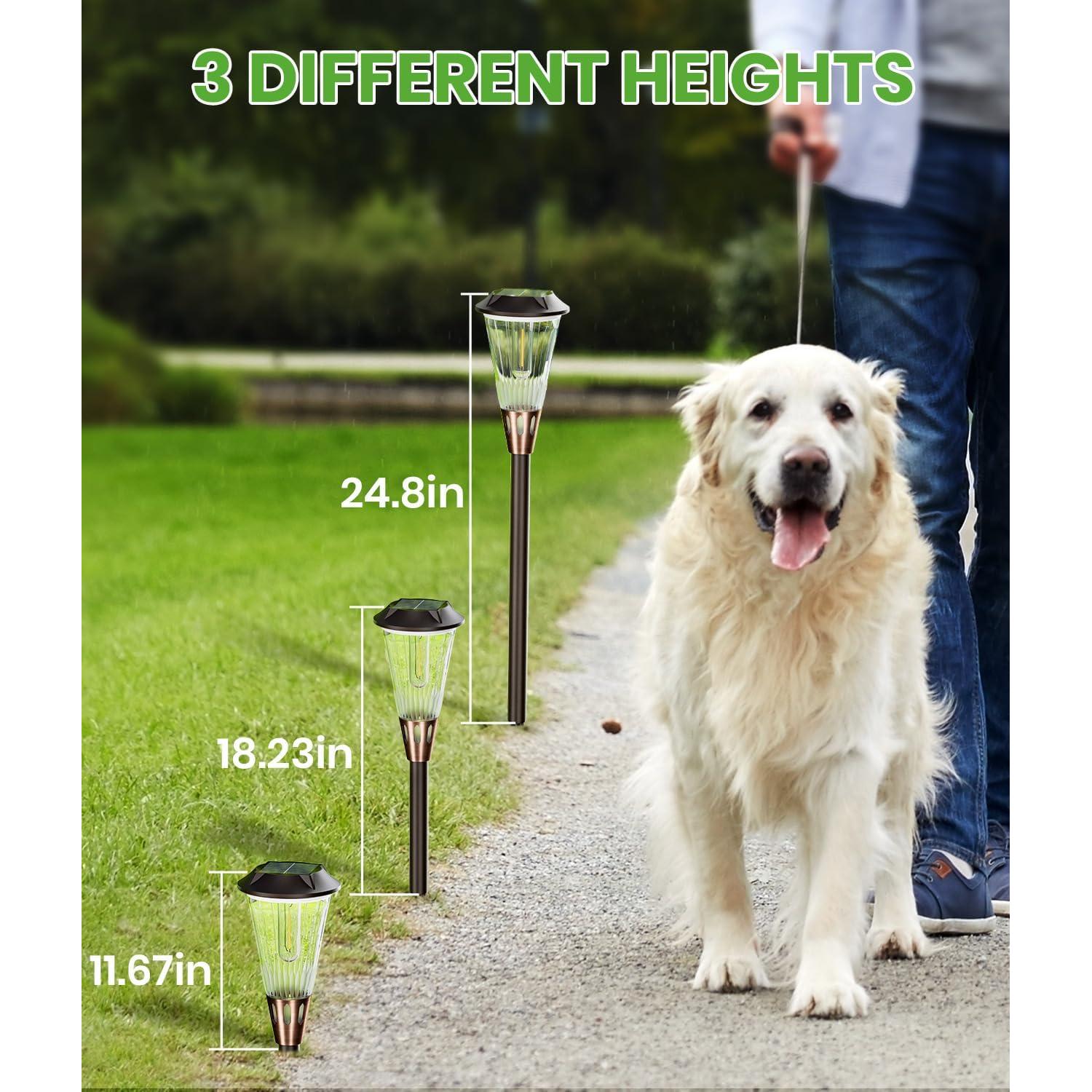 Luces de Camino Solares BITPOTT 8 Pzas Cálidas y Frías IP65