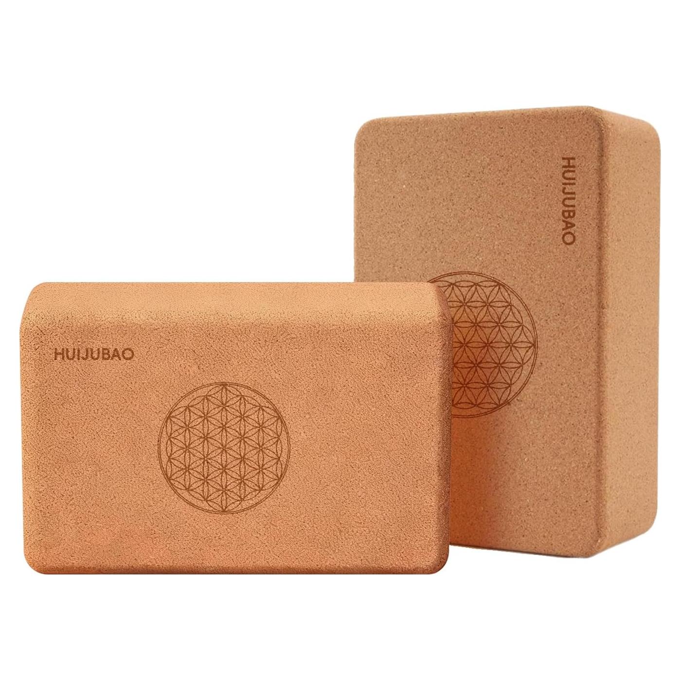 Bloque de Yoga de Corcho HUIJUBAO Antideslizante 22.86x15.24x7.62 cm