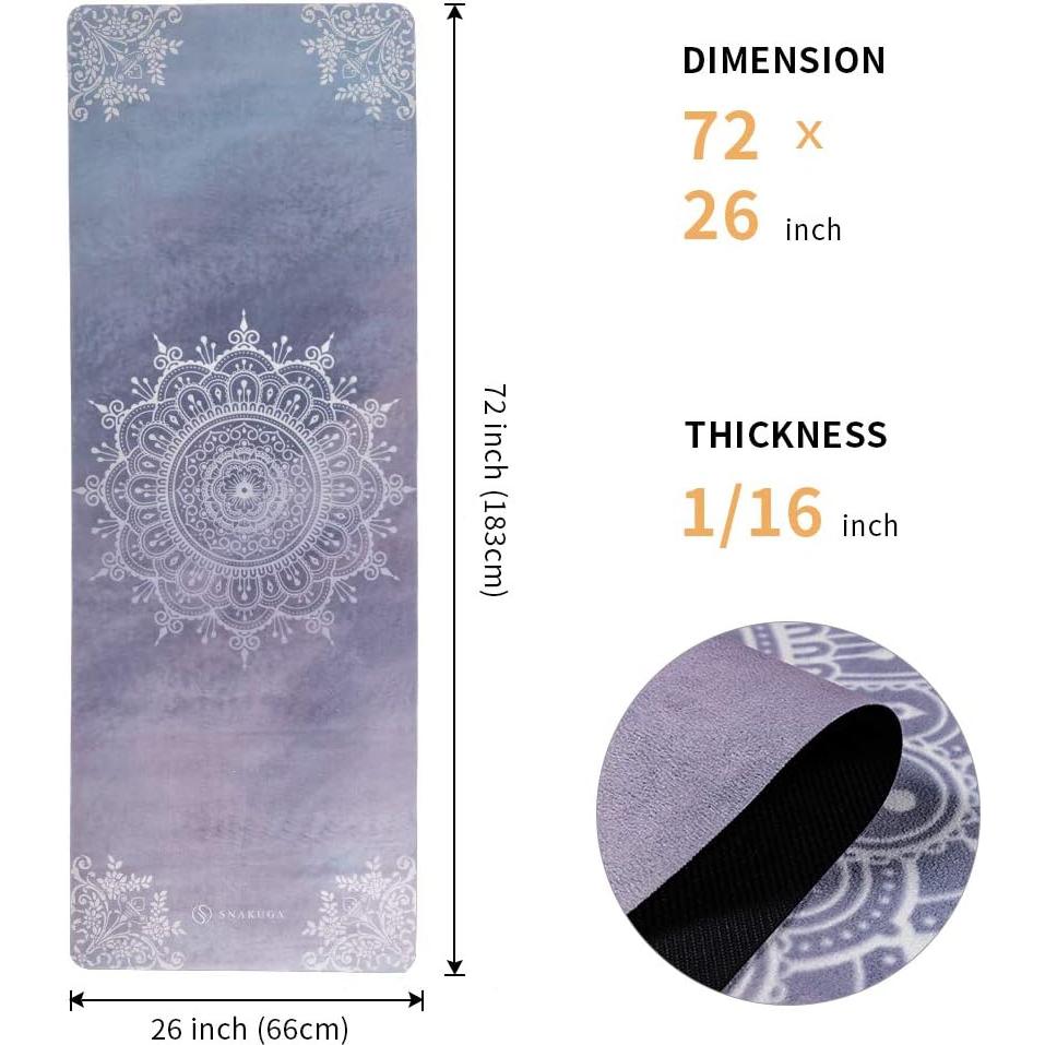 Alfombrilla de Yoga Plegable SNAKUGA + Bloque de Corcho 2 Pack