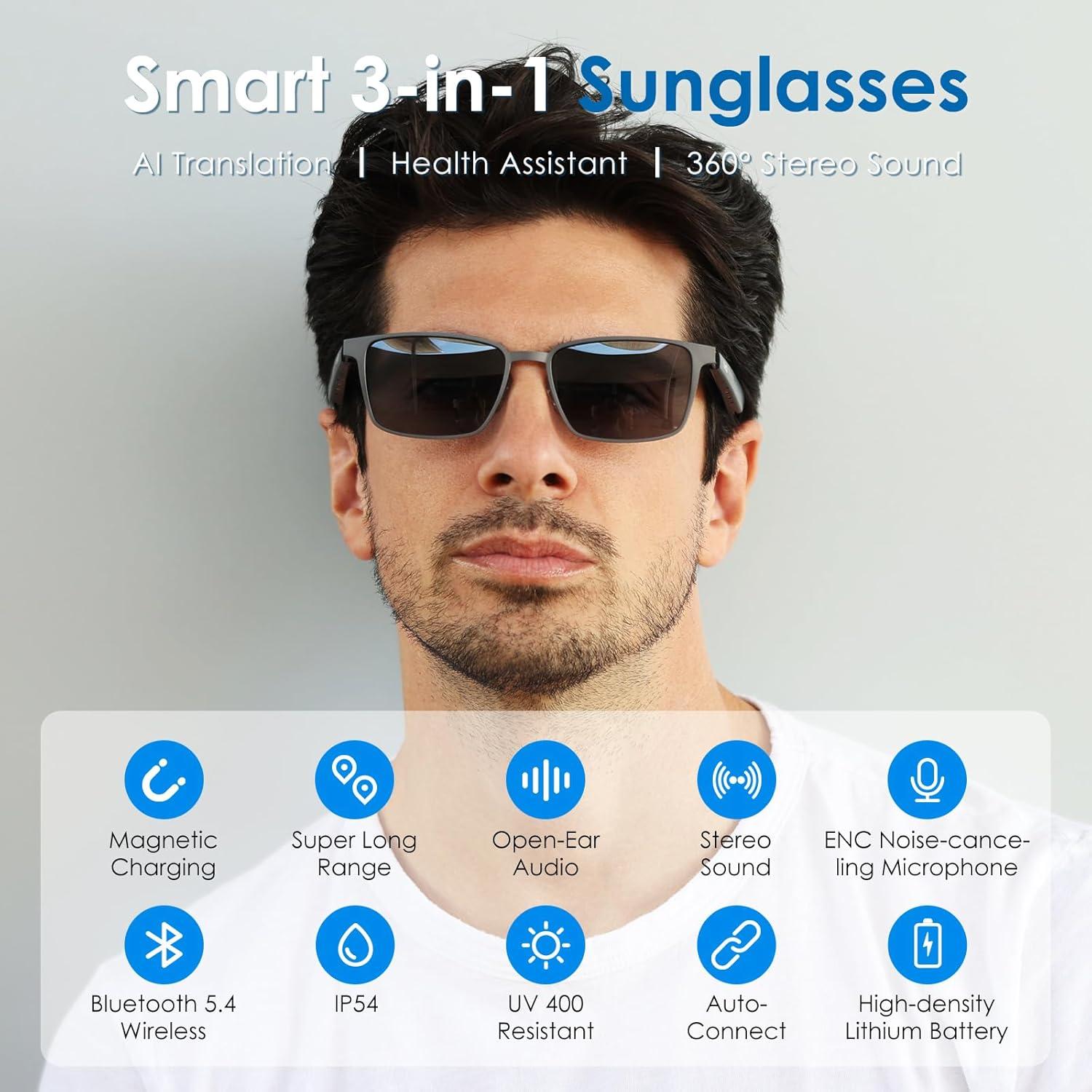 Gafas de Sol Inteligentes GetD con Bluetooth y Control de Voz