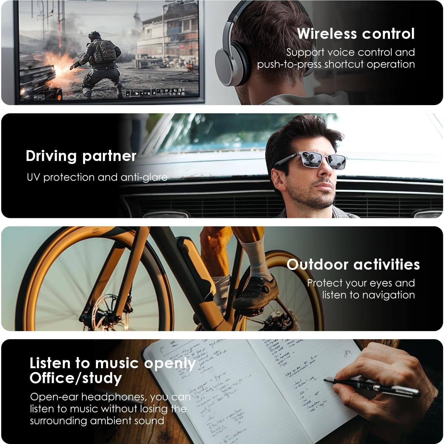 Gafas de Sol Inteligentes GetD con Bluetooth y Control de Voz