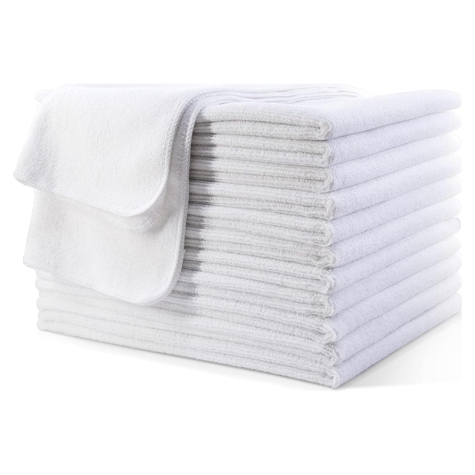 Toallas de Secado Rápido POLYTE 12 Piezas Microfibra Blanca