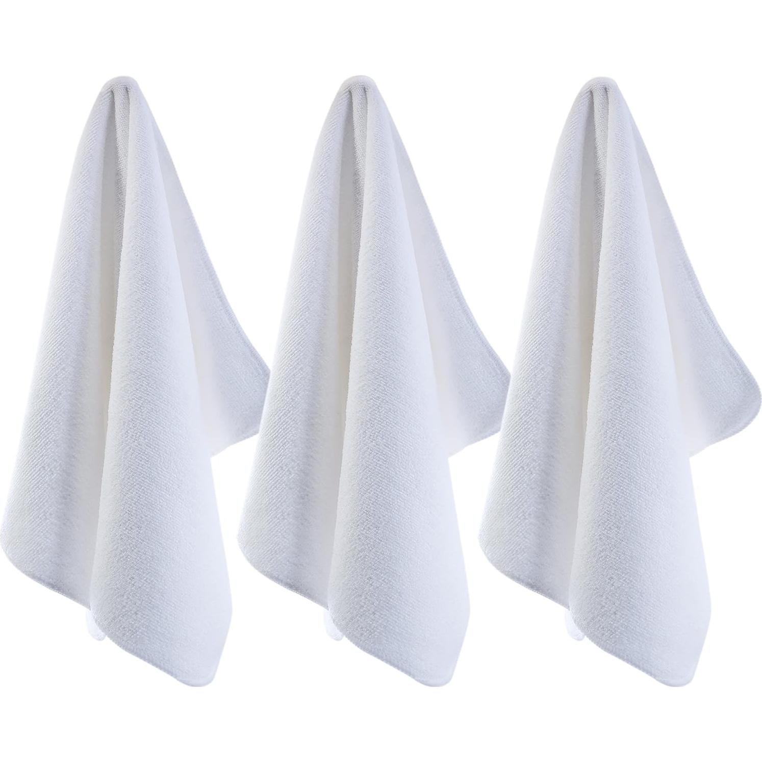 Toallas de Secado Rápido POLYTE 12 Piezas Microfibra Blanca