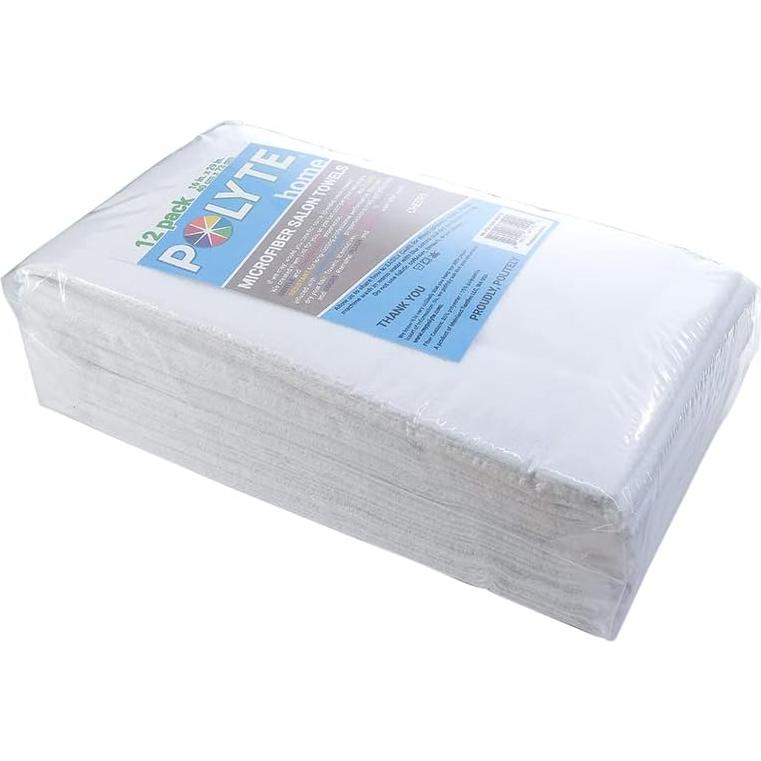 Toallas de Secado Rápido POLYTE 12 Piezas Microfibra Blanca