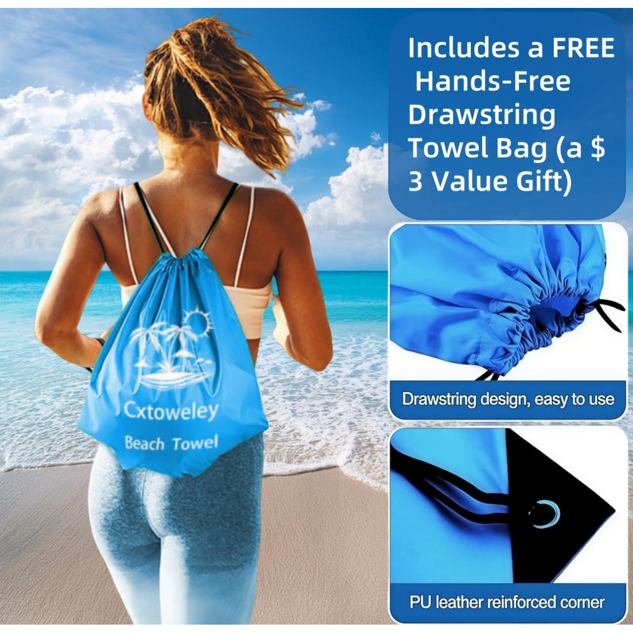 Toallas de Playa Microfibra Cxtoweley 178x89cm 2 Paquete Delfín