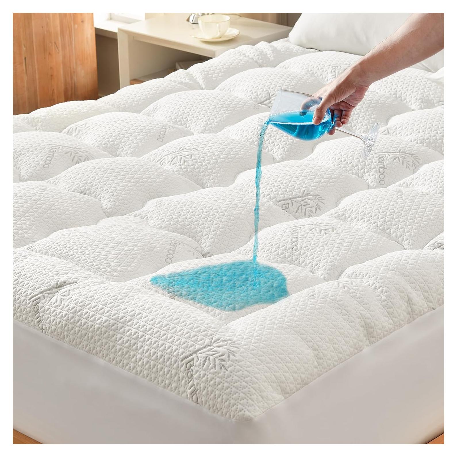 Cubrecolchón Impermeable Queen Secgo Rayón de Bambú 80% 4.32kg