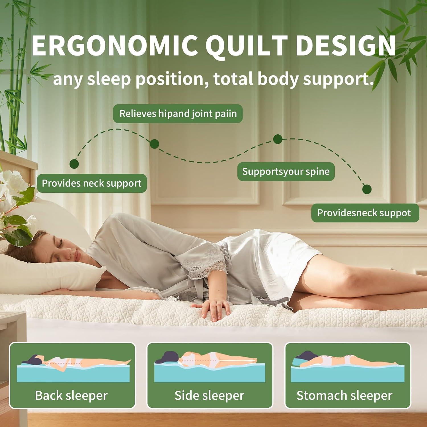 Cubrecolchón Impermeable Queen Secgo Rayón de Bambú 80% 4.32kg