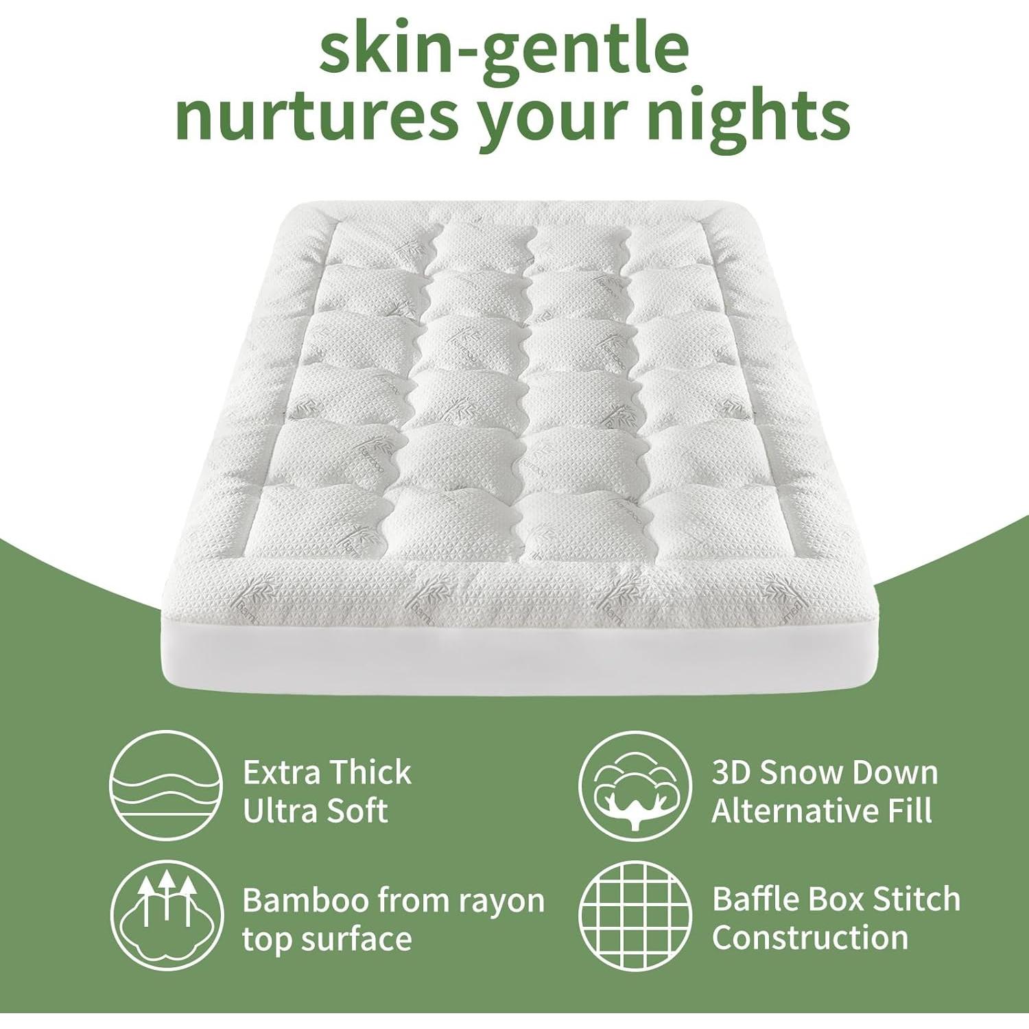 Cubrecolchón Impermeable Queen Secgo Rayón de Bambú 80% 4.32kg