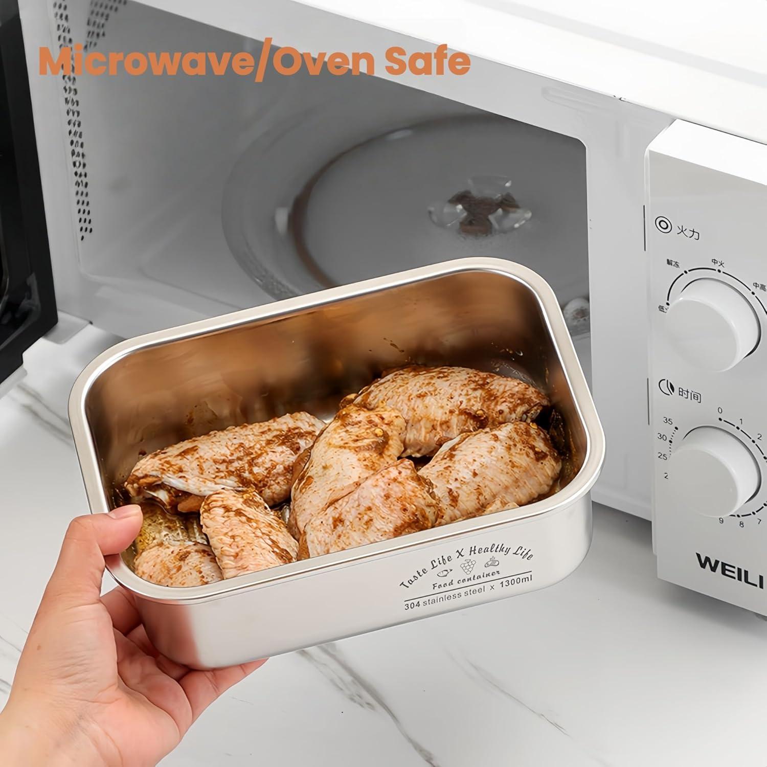 Juego de 3 Contenedores de Almacenamiento Hommiya 650/1300/2400 ml