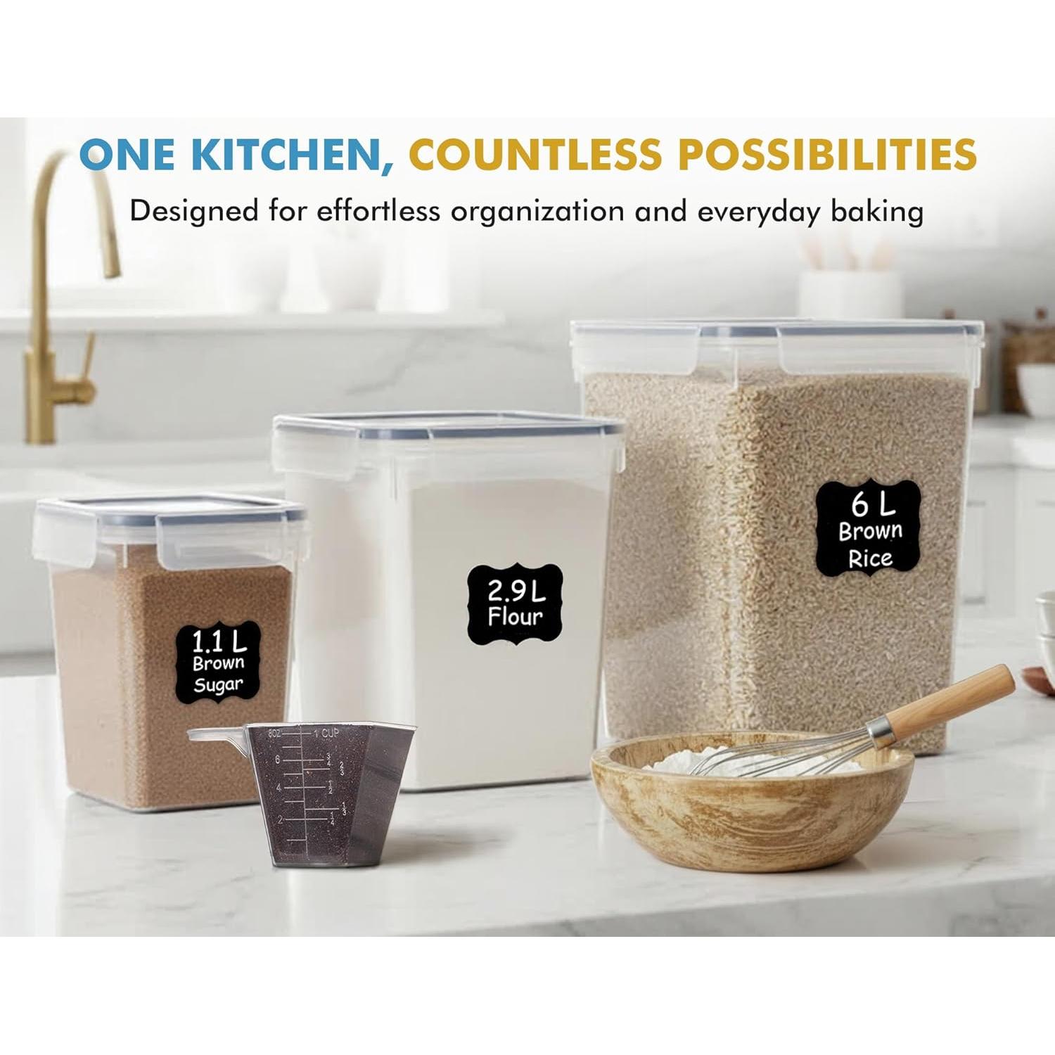 Conjunto de 3 Contenedores Herméticos Shazo 6L, 2.9L, 1.1L