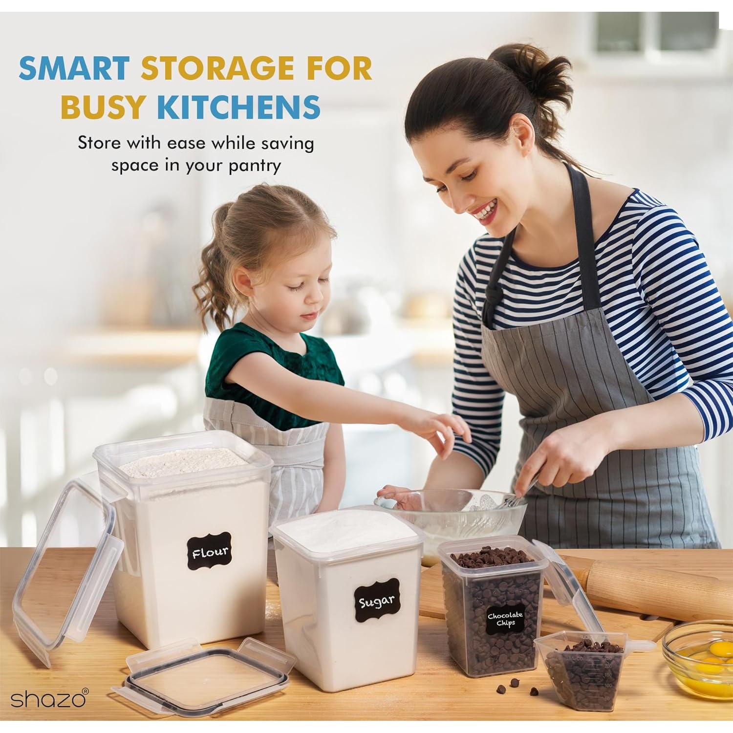 Conjunto de 3 Contenedores Herméticos Shazo 6L, 2.9L, 1.1L