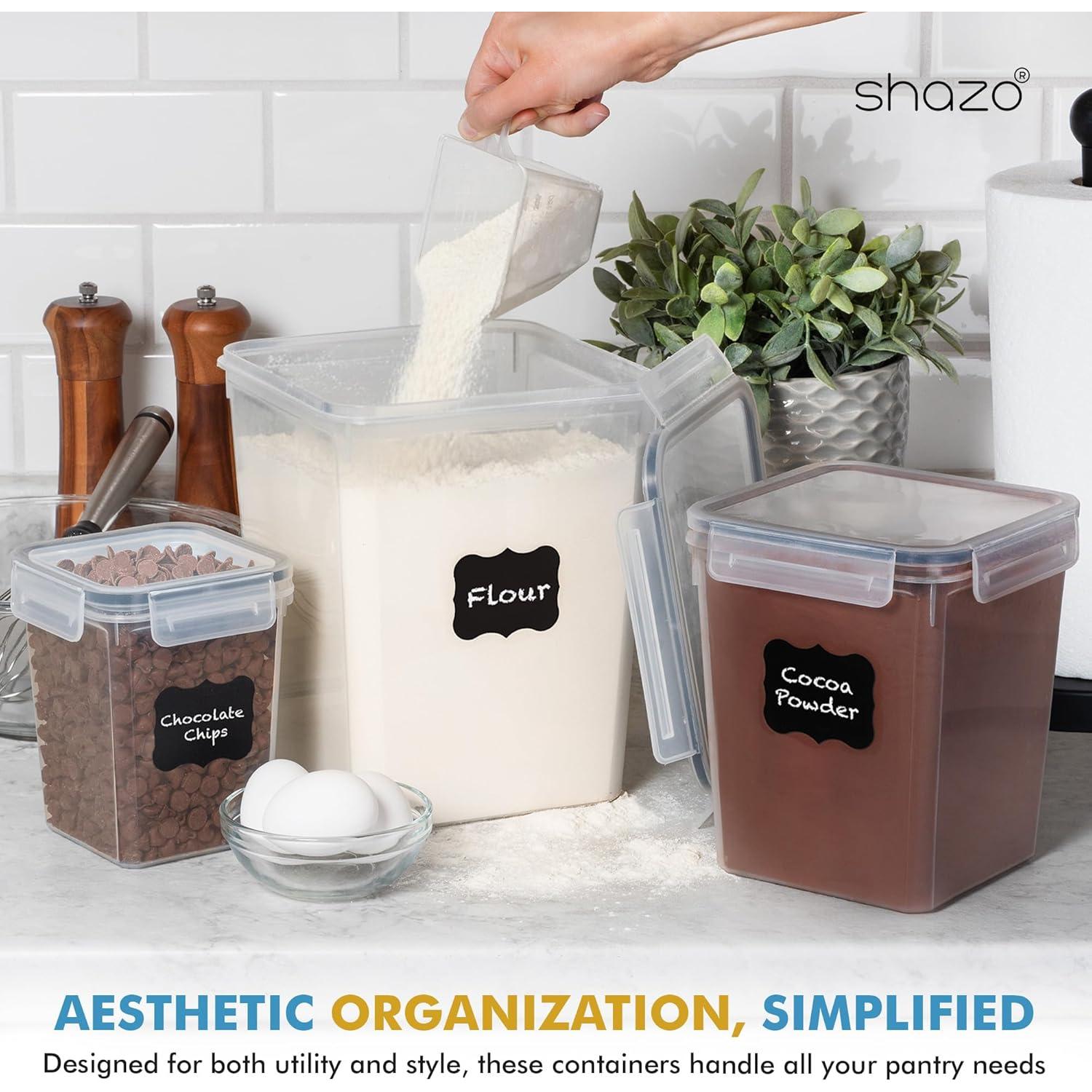 Conjunto de 3 Contenedores Herméticos Shazo 6L, 2.9L, 1.1L