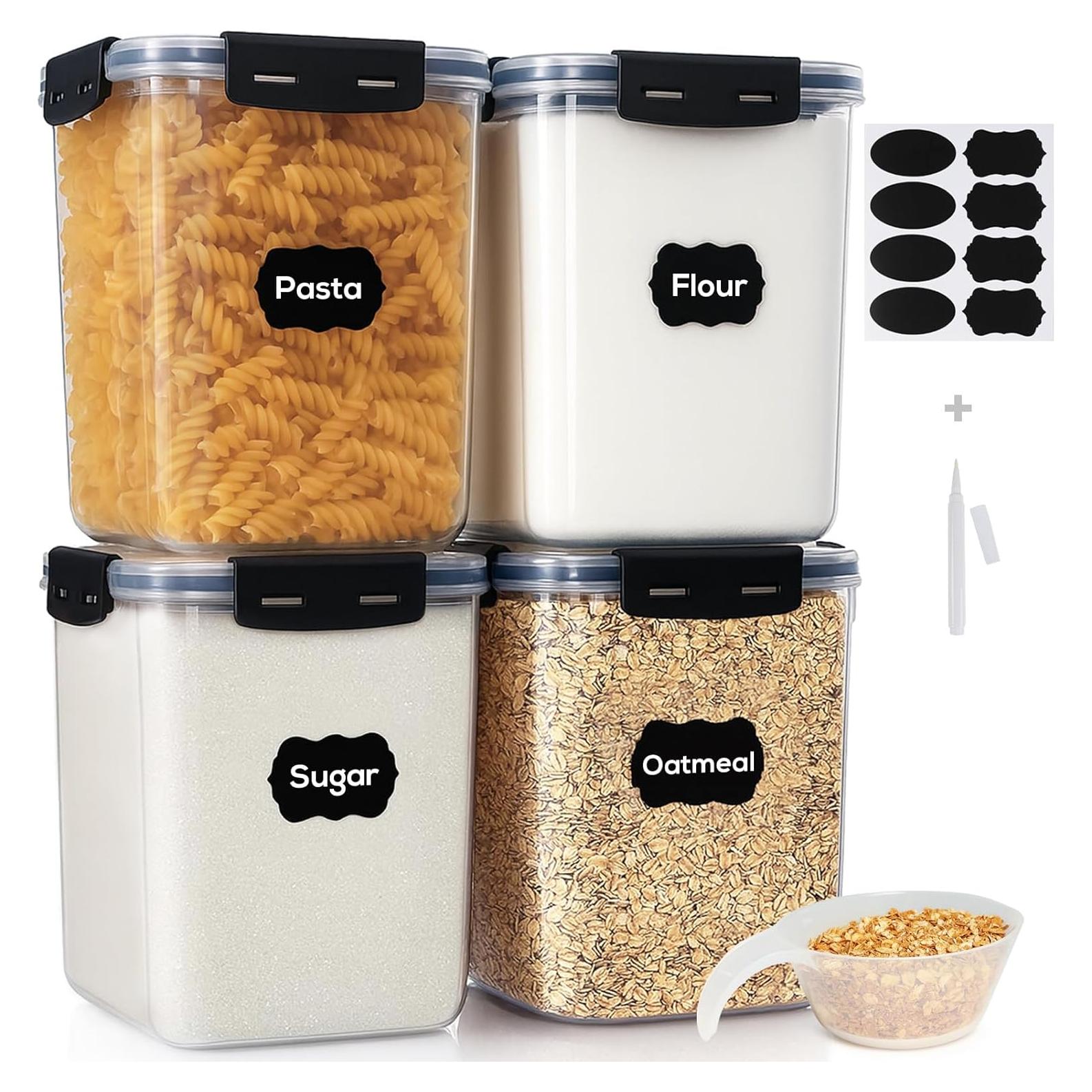 Juego de 4 Contenedores de Almacenamiento de Alimentos 5.3L