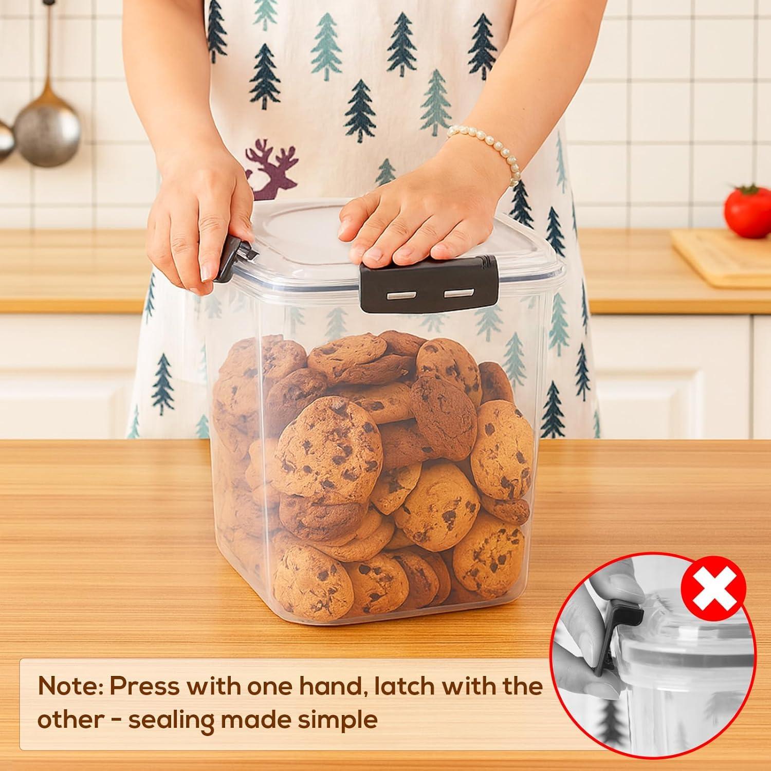 Juego de 4 Contenedores de Almacenamiento de Alimentos 5.3L