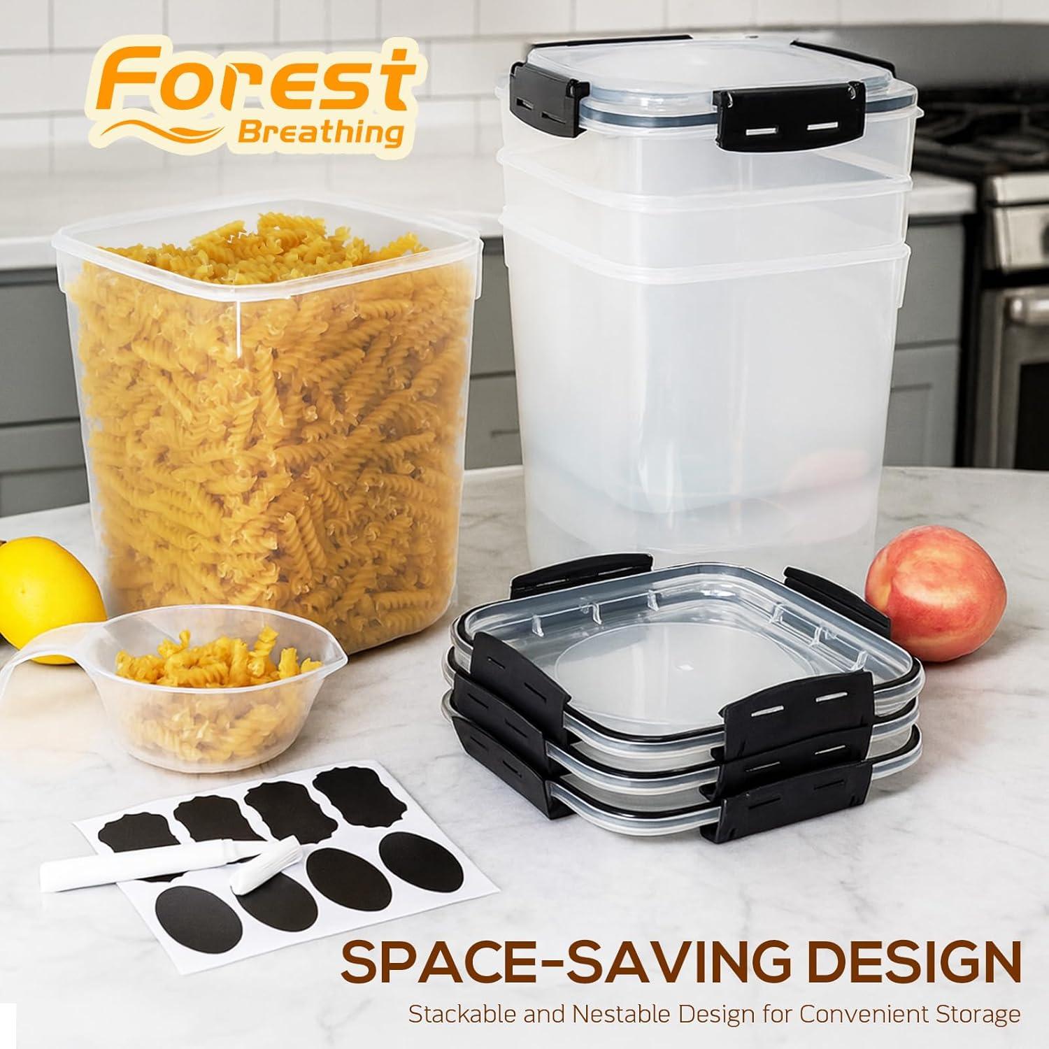 Juego de 4 Contenedores de Almacenamiento de Alimentos 5.3L