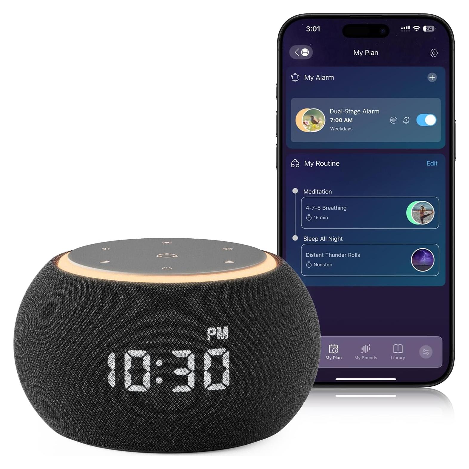 Reloj Despertador Hotmoon Luna Pro con 507 Sonidos y Luz