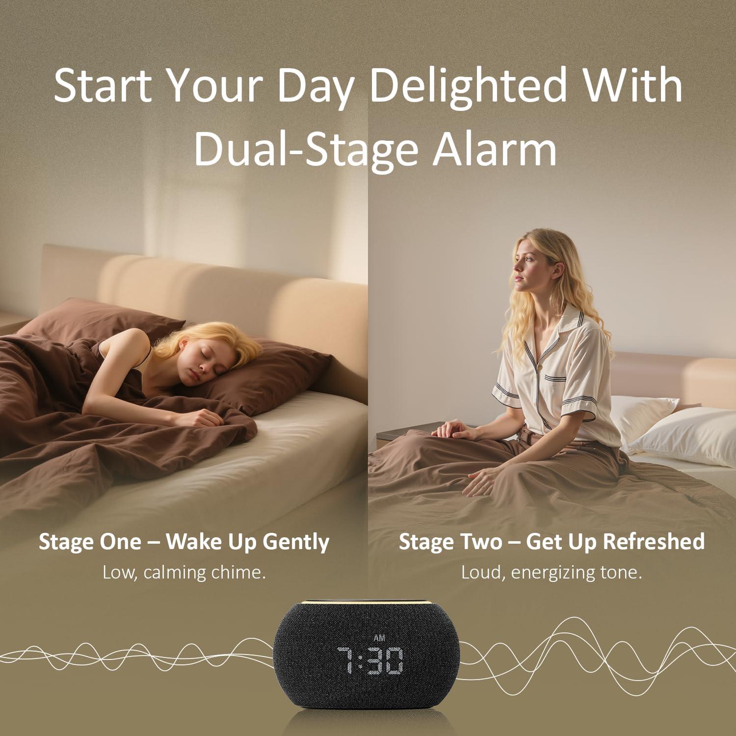 Reloj Despertador Hotmoon Luna Pro con 507 Sonidos y Luz