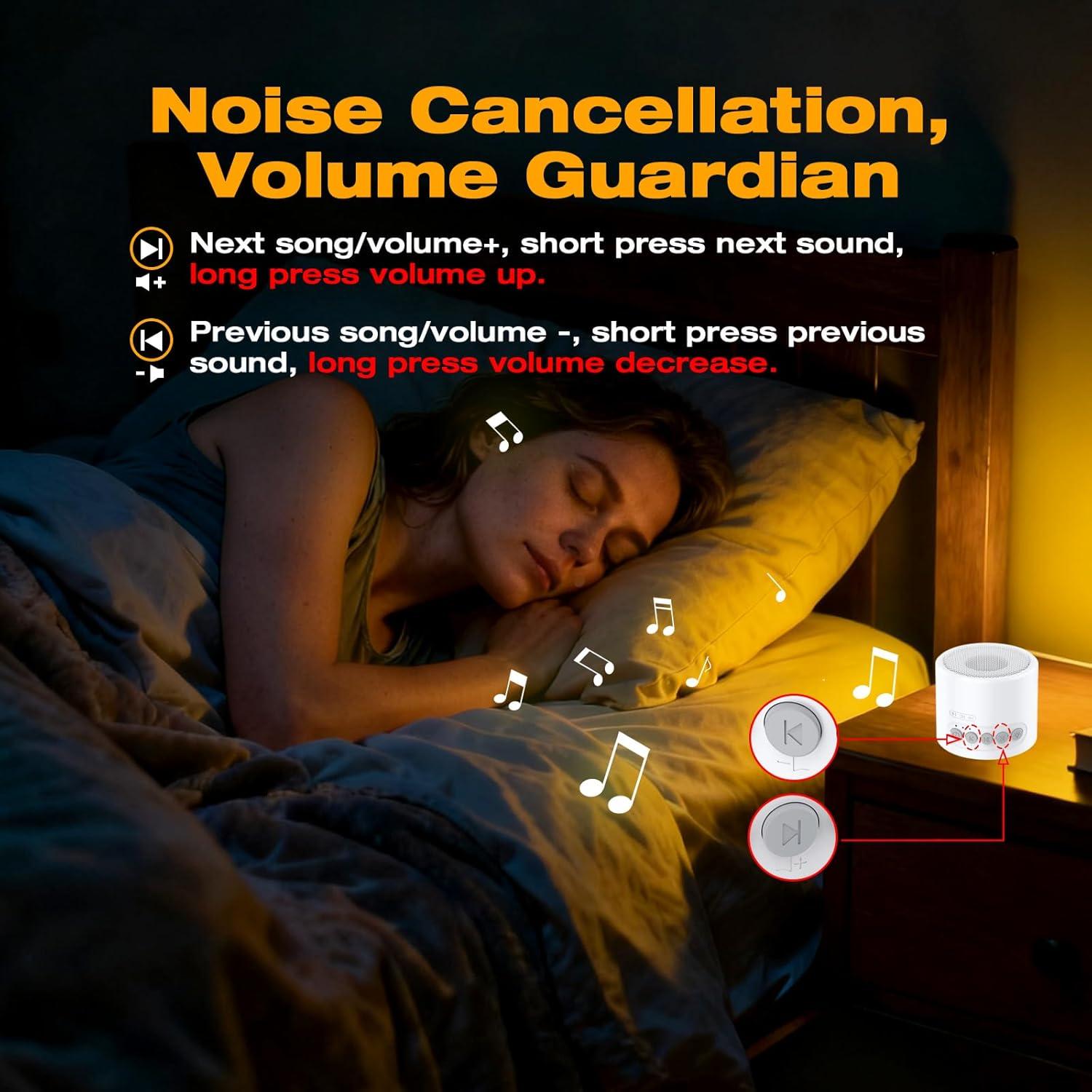 Máquina de Sonido Blanco VanSmaGo con Luz Nocturna 2200mAh