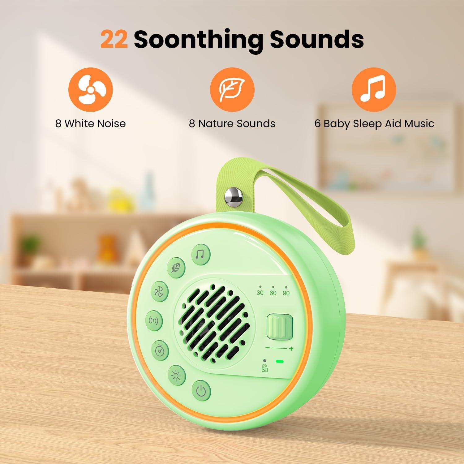 Máquina de Ruido Blanco Portátil Lemnoi SU7 con 22 Sonidos