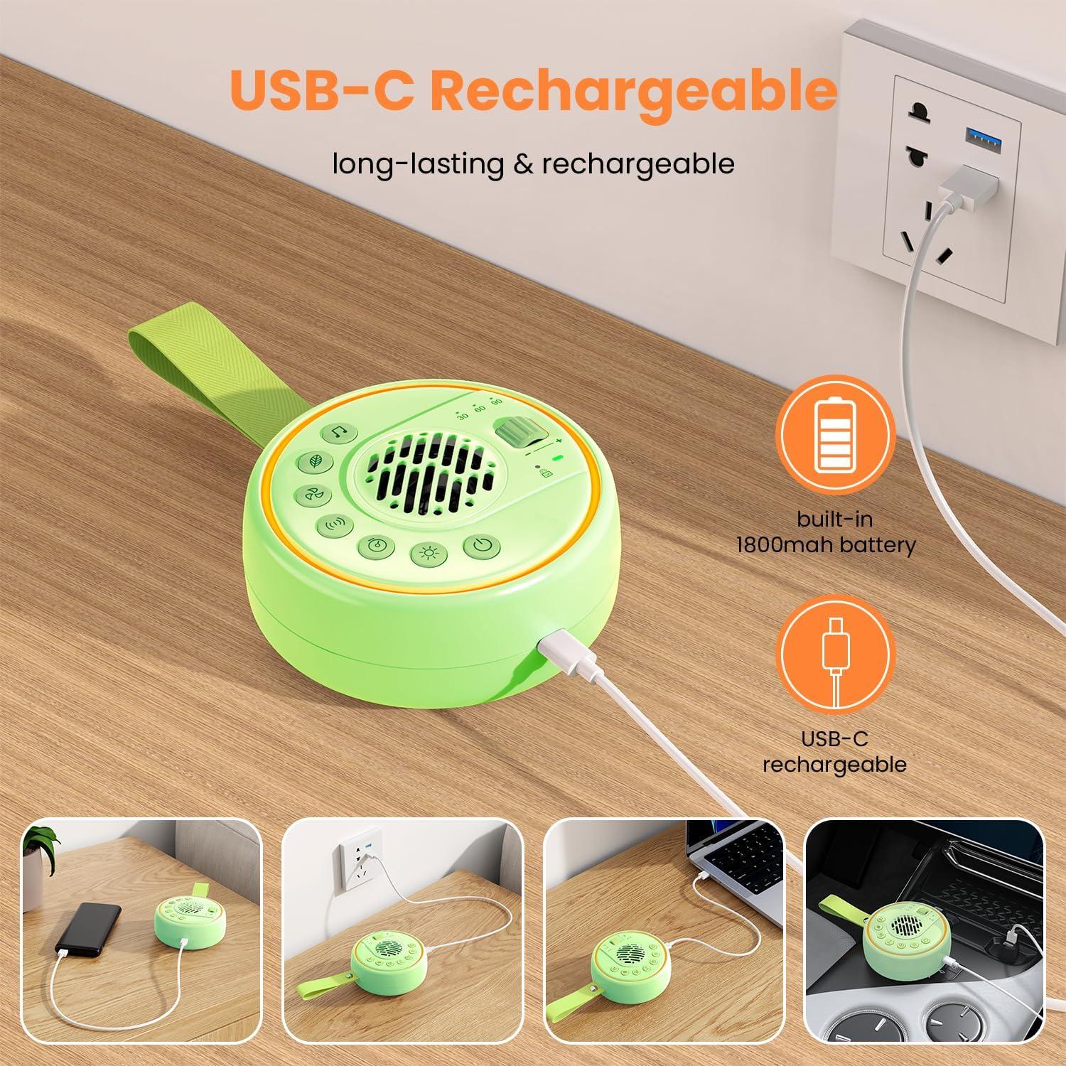 Máquina de Ruido Blanco Portátil Lemnoi SU7 con 22 Sonidos