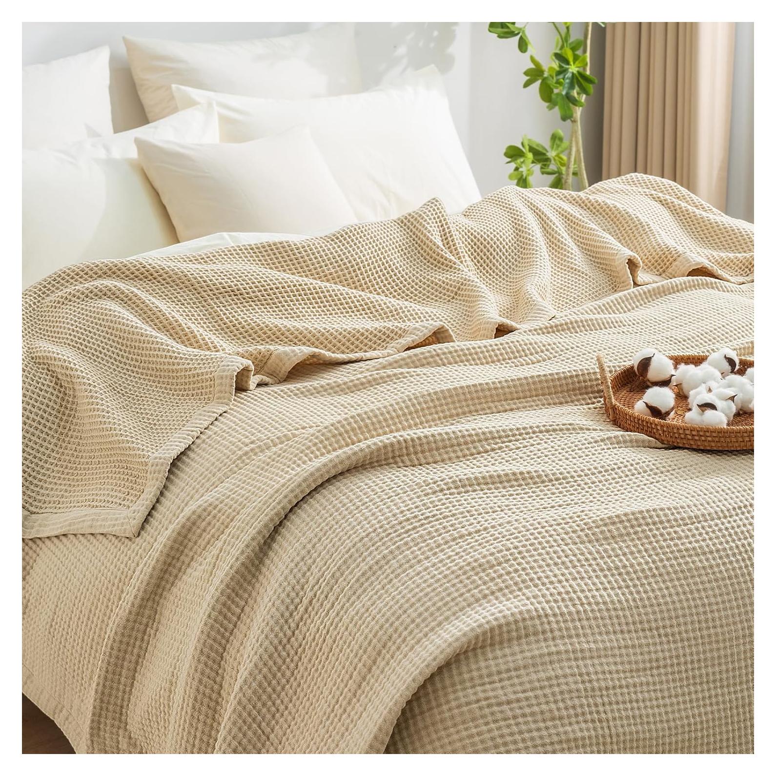 Manta King PHF 100% Algodón Reversible Suave 264x229 cm